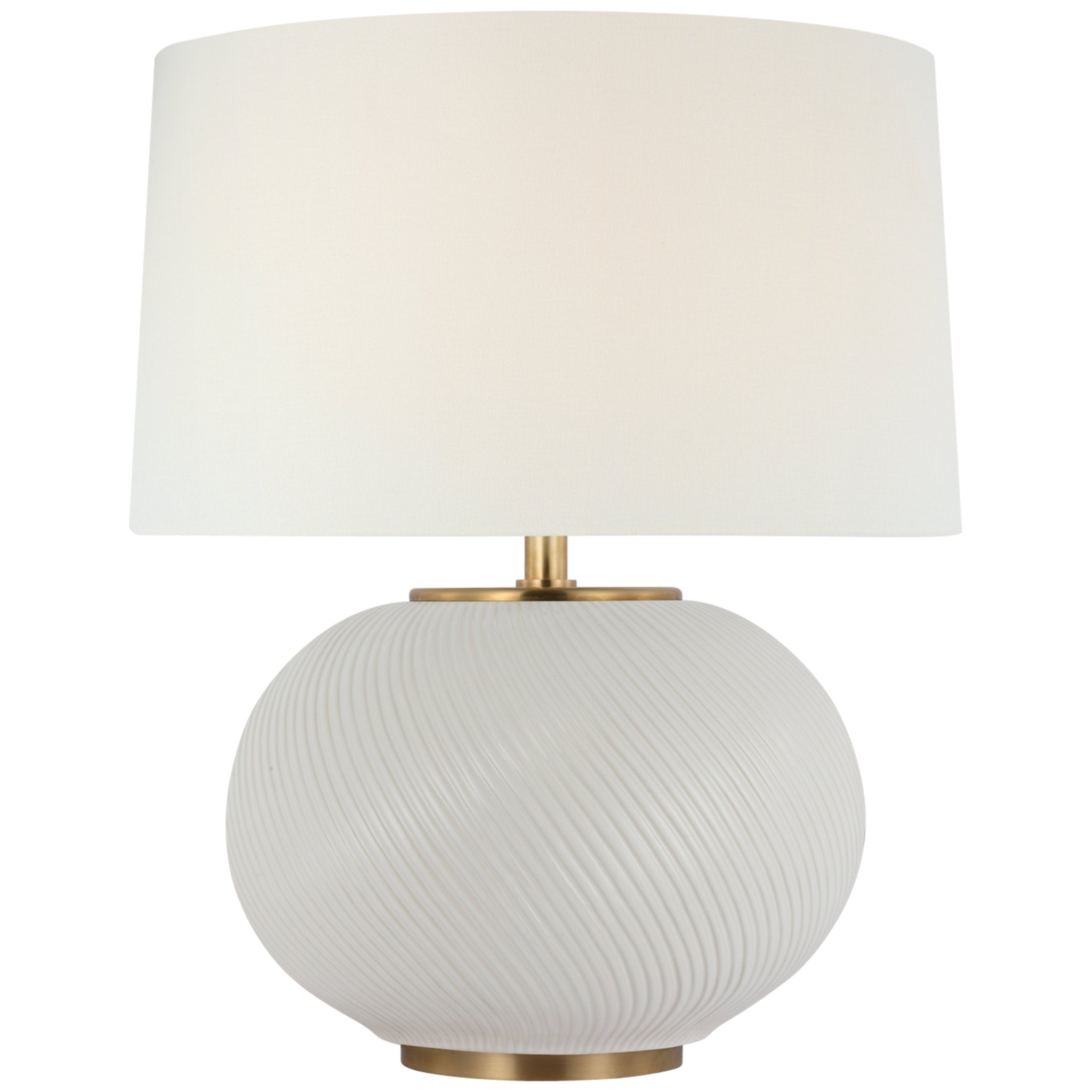 Ralph Lauren Mirelle Medium Table Lamp in Ivory with Linen Shade W19" x H23.25"