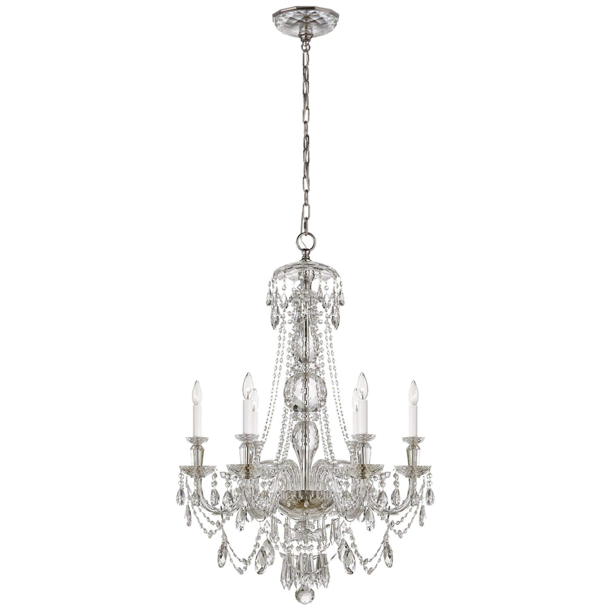 Ralph Lauren Daniela Medium One-Tier Chandelier in Crystal Ceiling Light W27.25" x H41"