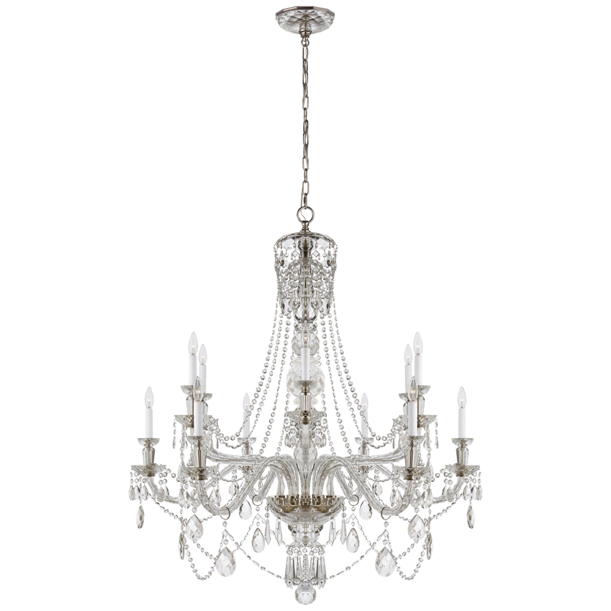Ralph Lauren Daniela Two-Tier Chandelier in Crystal Ceiling Light W45.5" x H50.25"