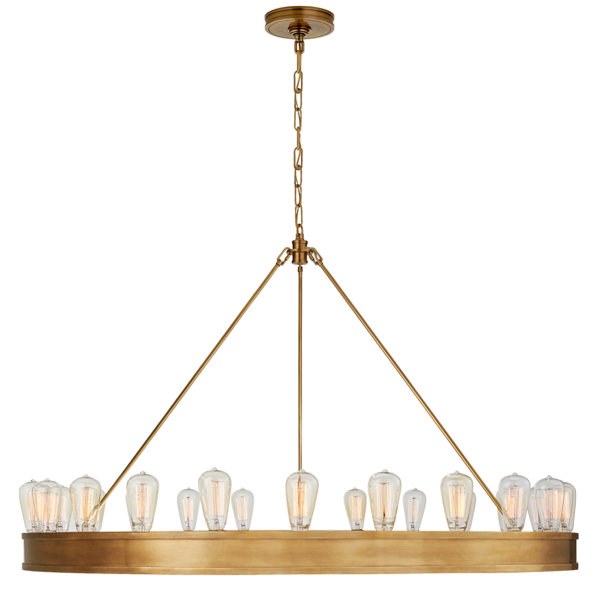 Ralph Lauren Roark 50" Modular Ring Chandelier in Natural Brass Ceiling Light W50" x H31.5"