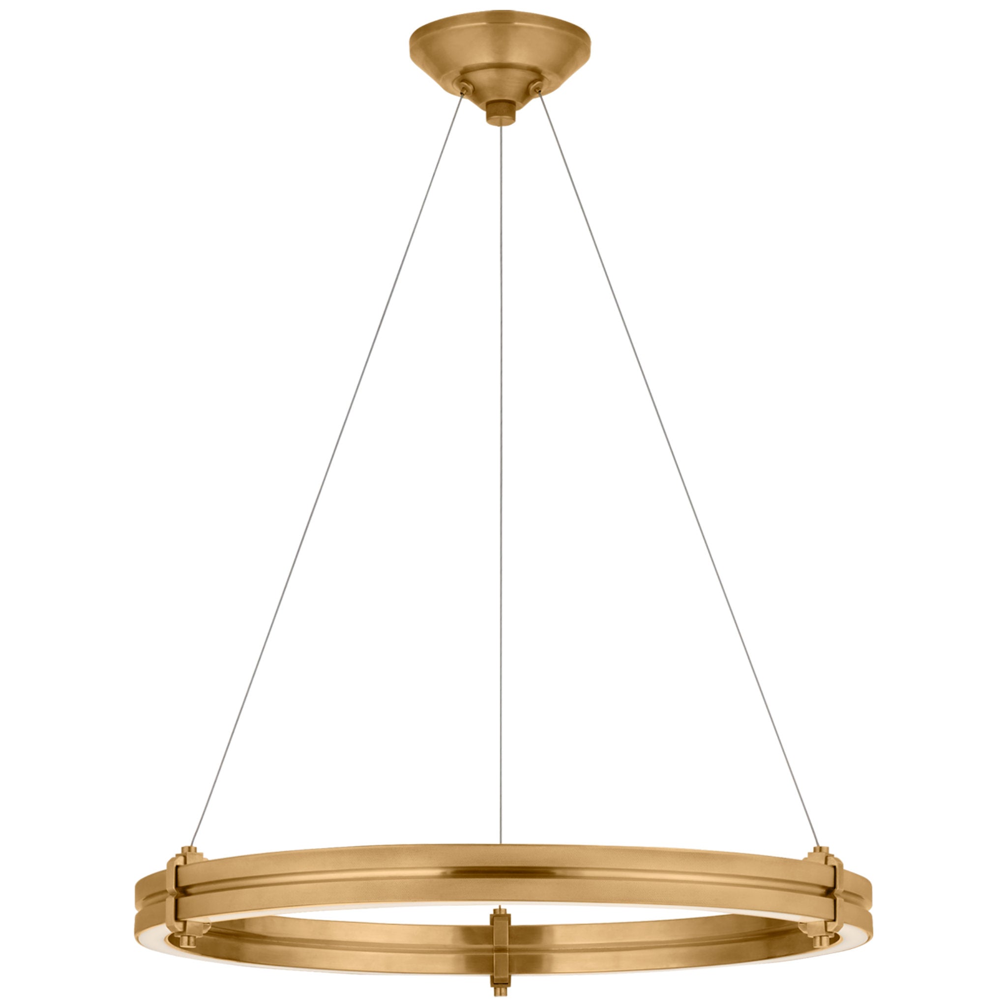 Ralph Lauren Paxton 24" Ring Chandelier in Natural Brass Ceiling Light W24"