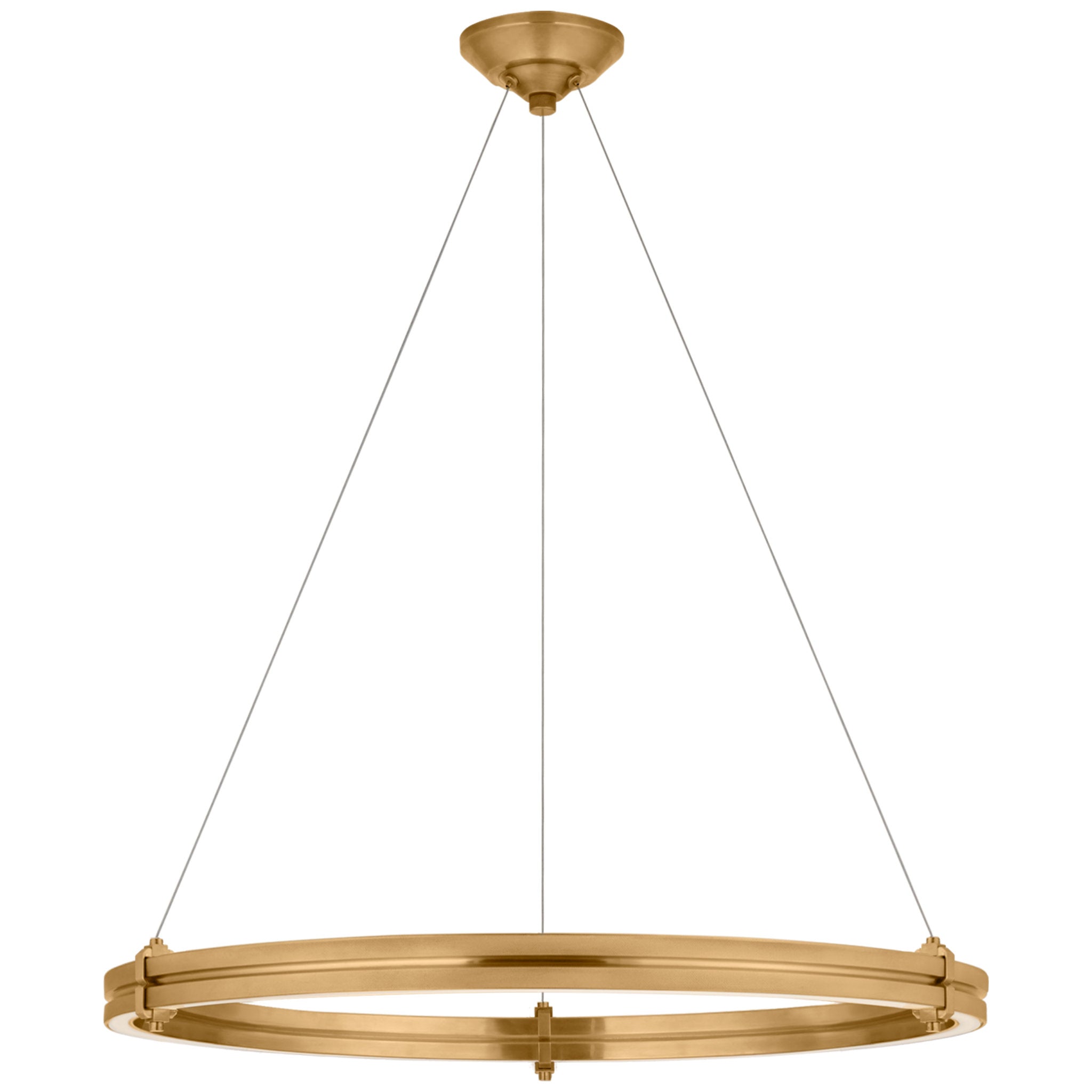 Ralph Lauren Paxton 32" Ring Chandelier in Natural Brass Ceiling Light W32"