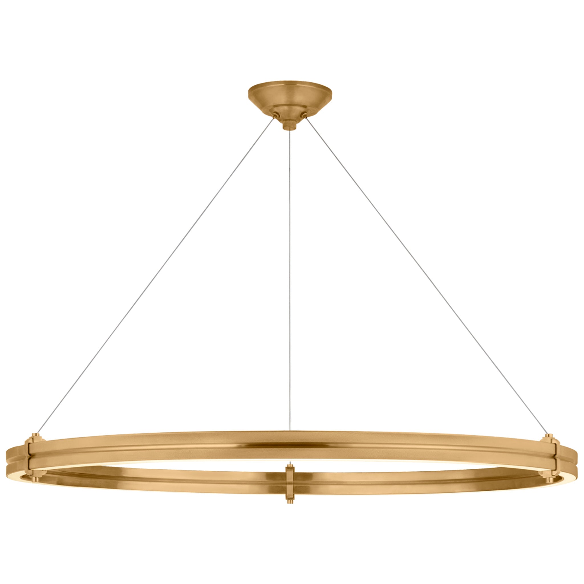 Ralph Lauren Paxton 40" Ring Chandelier in Natural Brass Ceiling Light W40"