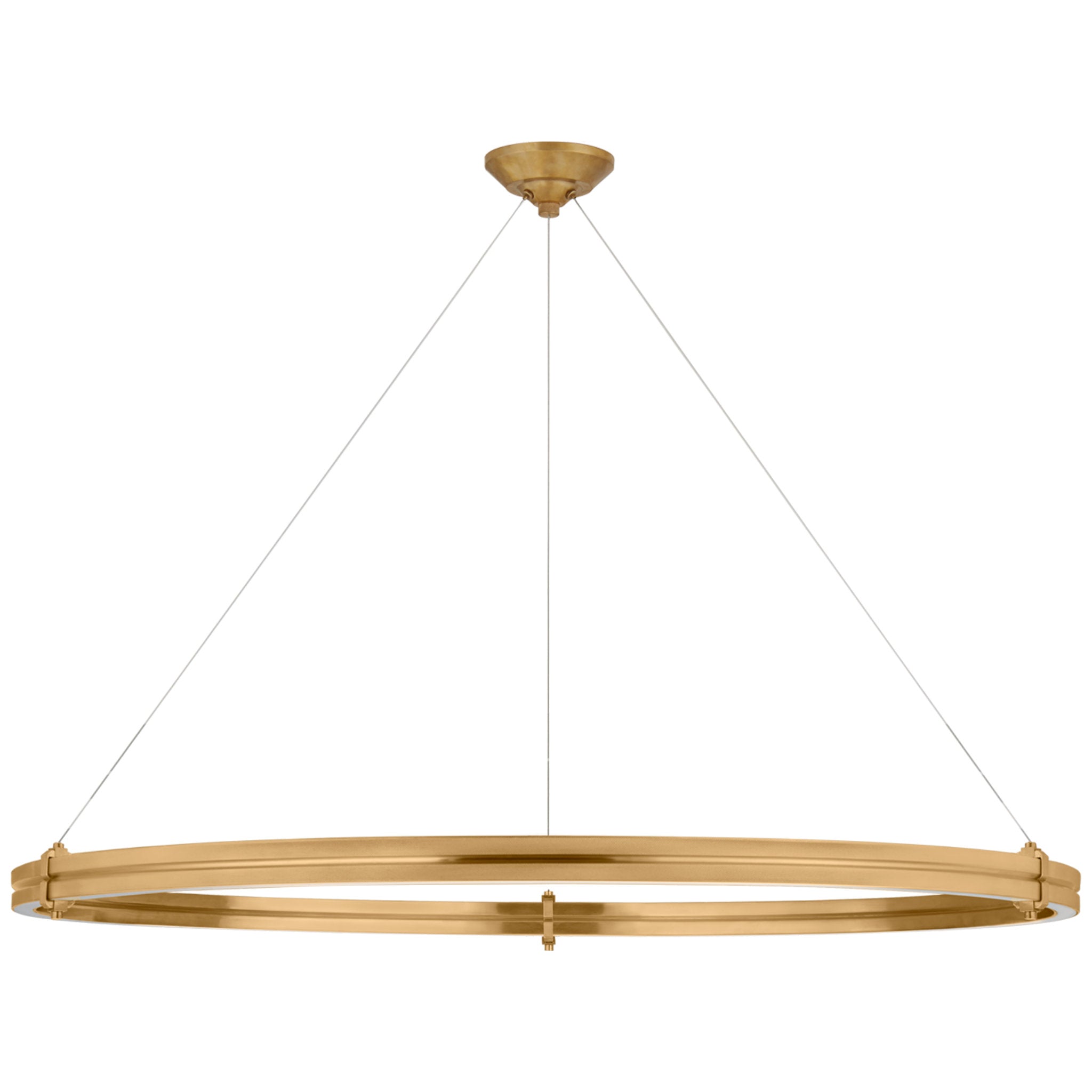 Ralph Lauren Paxton 48" Ring Chandelier in Natural Brass Ceiling Light W48"