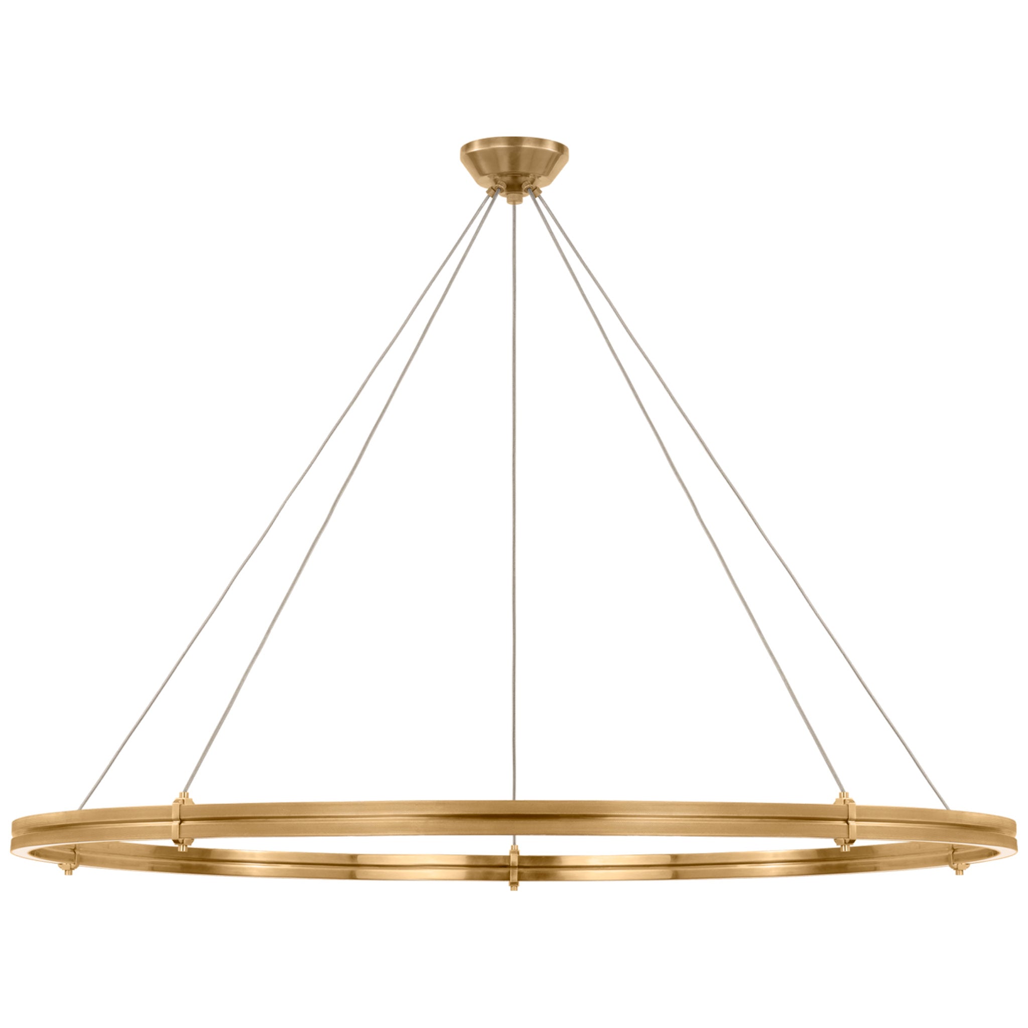Ralph Lauren Paxton 60" Ring Chandelier in Natural Brass Ceiling Light W60"