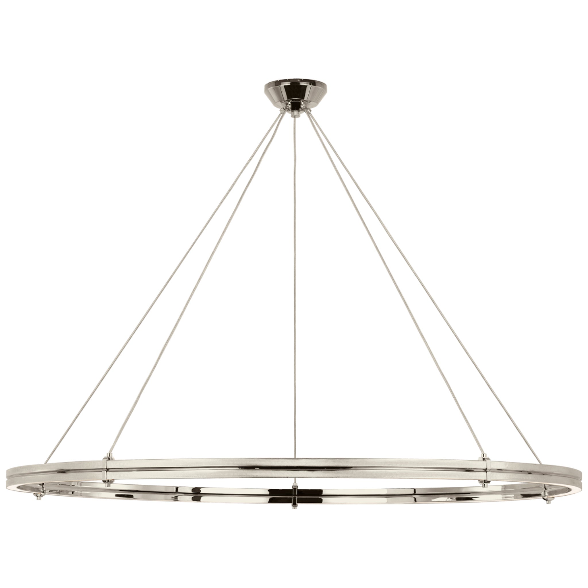 Ralph Lauren Paxton 60" Ring Chandelier in Polished Nickel Ceiling Light W60"