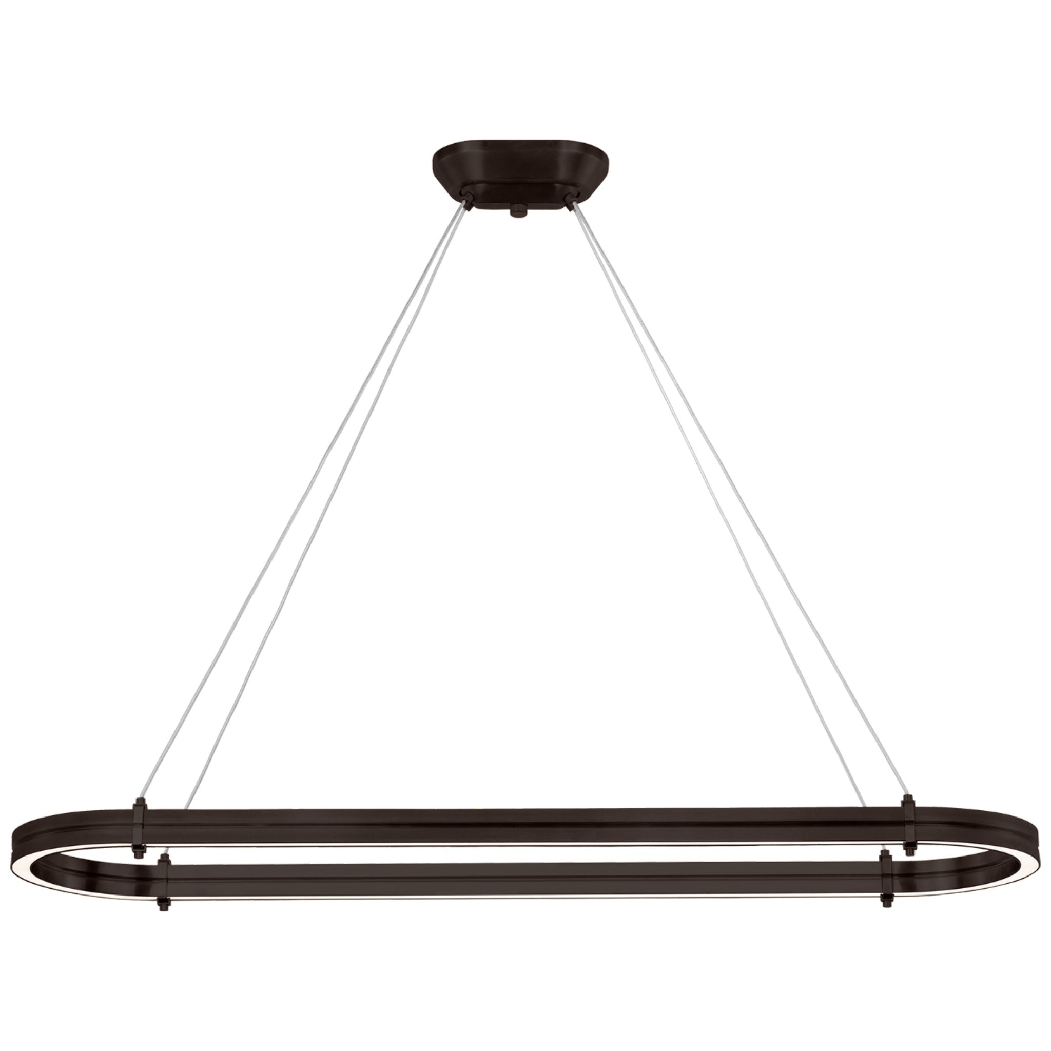 Ralph Lauren Paxton 54" Oval Linear Chandelier in Bronze Ceiling Light W54"
