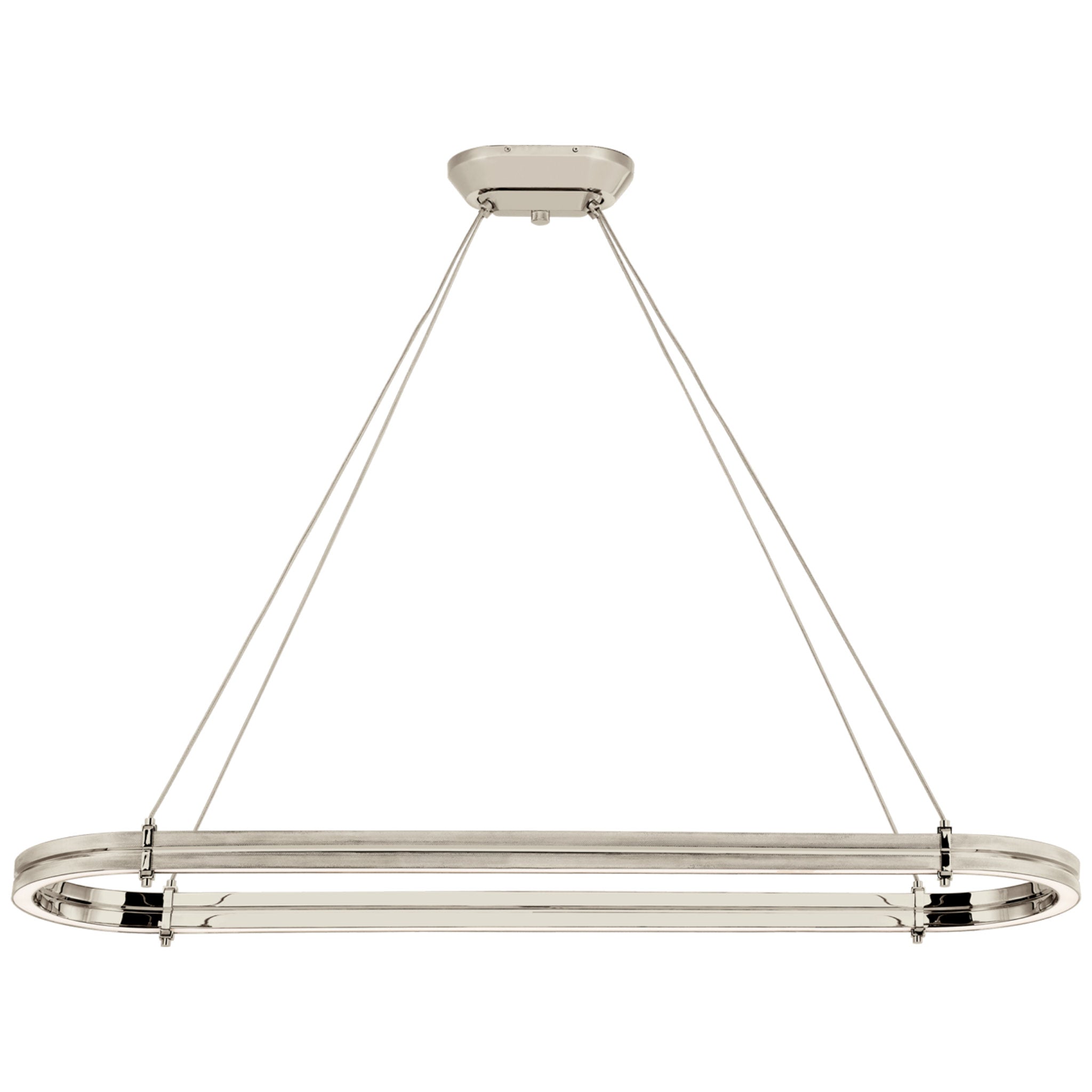 Ralph Lauren Paxton 54" Oval Linear Chandelier in Polished Nickel Ceiling Light W54"