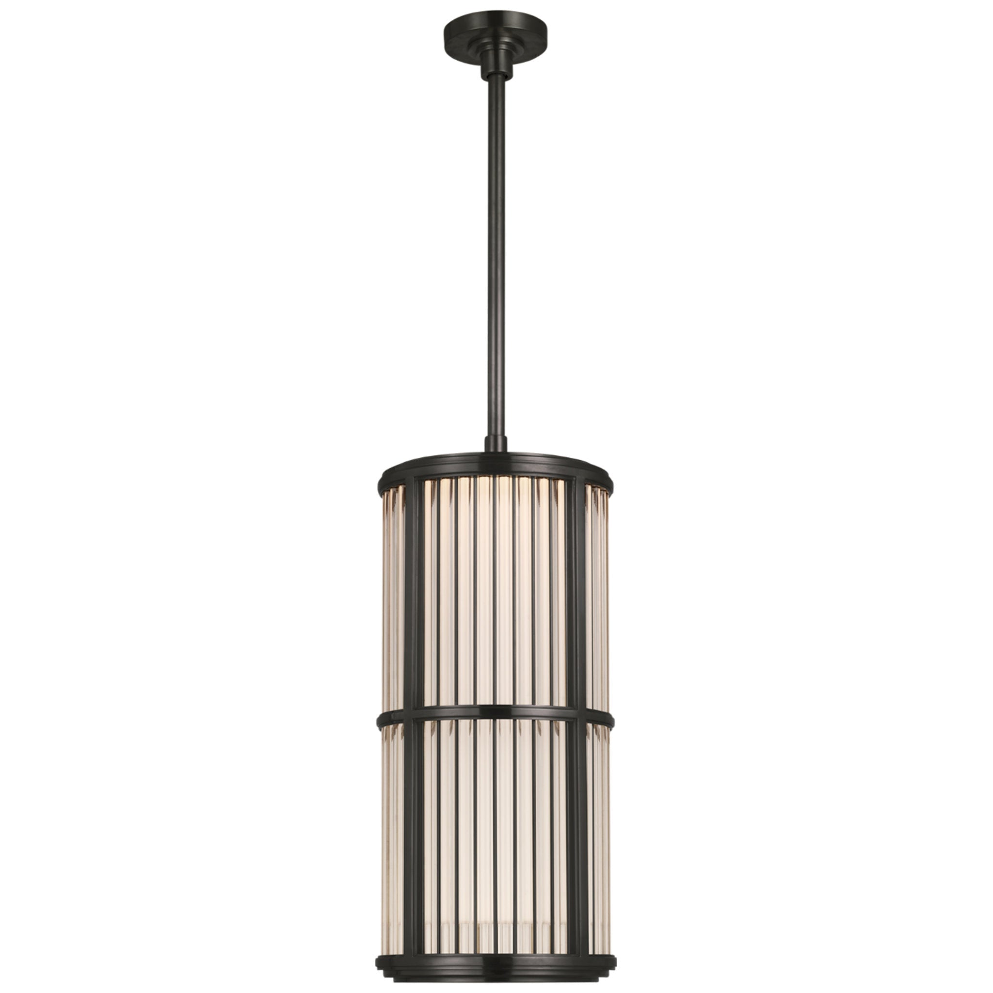 Ralph Lauren Perren 10" Pendant in Bronze and Glass Rods Ceiling Light W10"