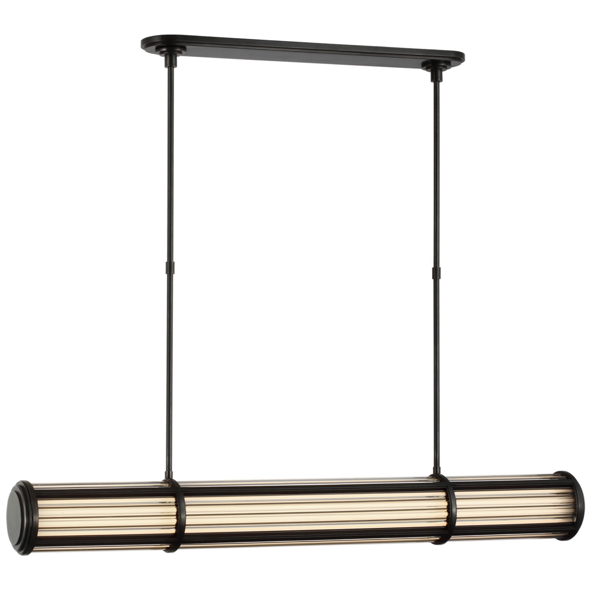 Ralph Lauren Perren Large Linear Chandelier in Bronze Ceiling Light W49.25"