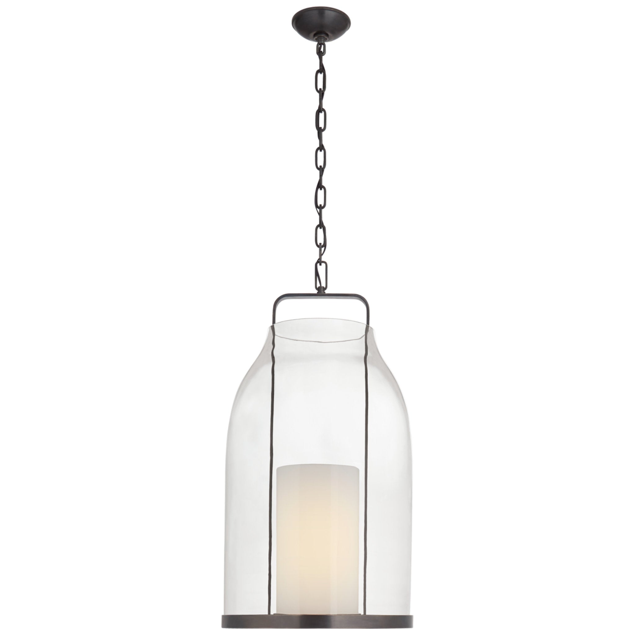 Ralph Lauren Ollie Large Lantern in Bronze with Clear Glass Outdoor Lighting W18.25" x H35.5"