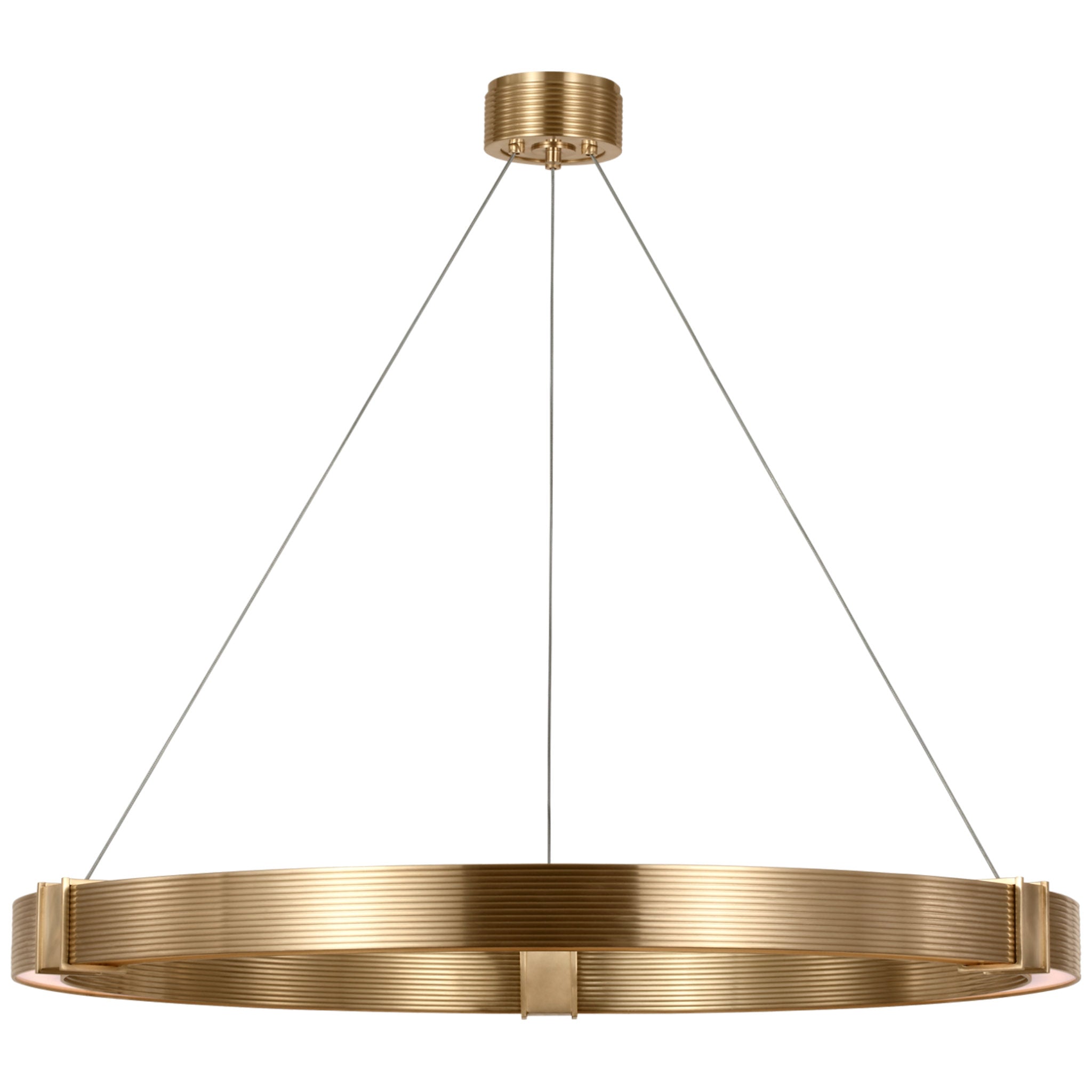 Ralph Lauren Hughes 40" Ring Chandelier in Natural Brass Ceiling Light W40.25"