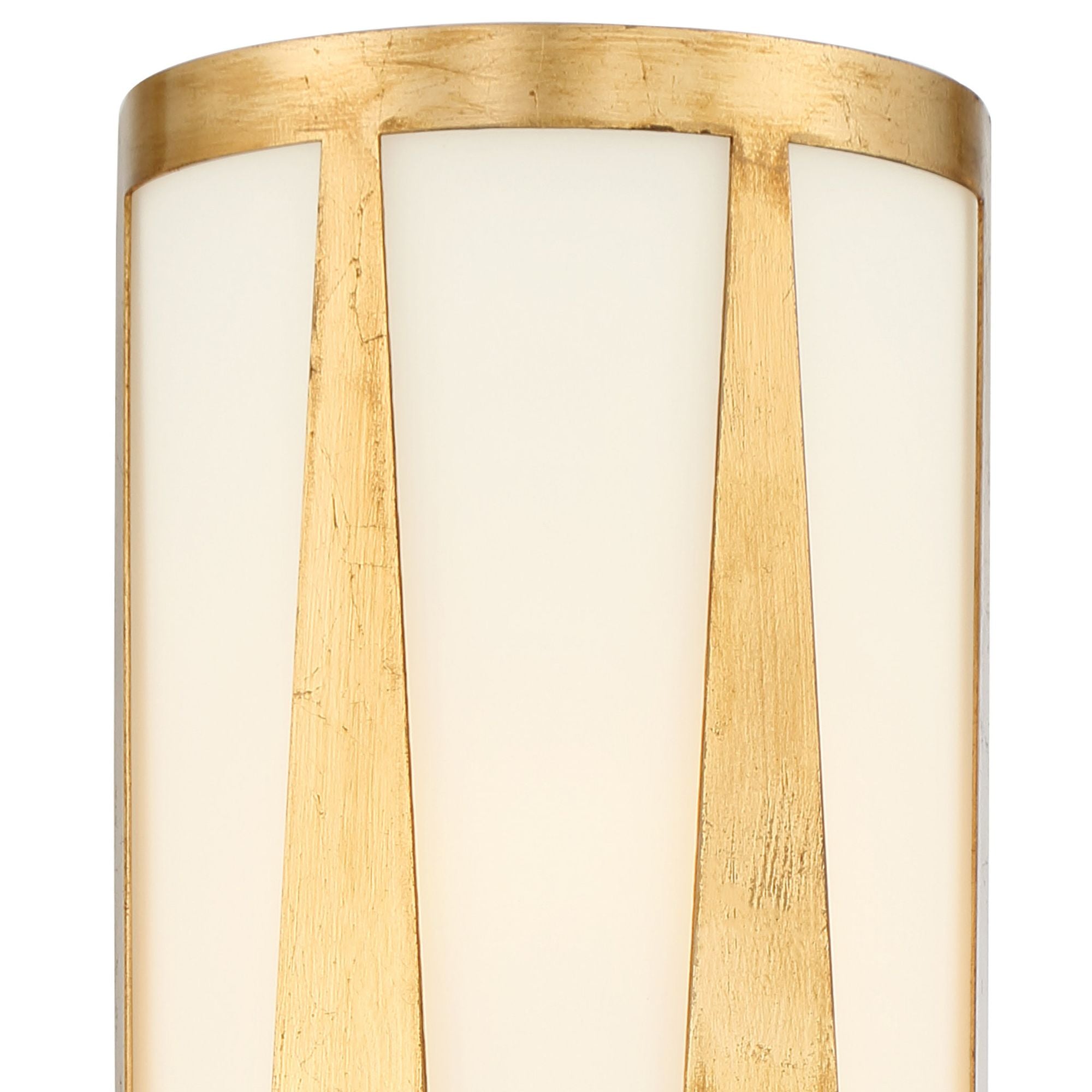 Royston Integrated LED Antique Gold Sconce Glass 6.75"W x 17.75"H x 3.5"D