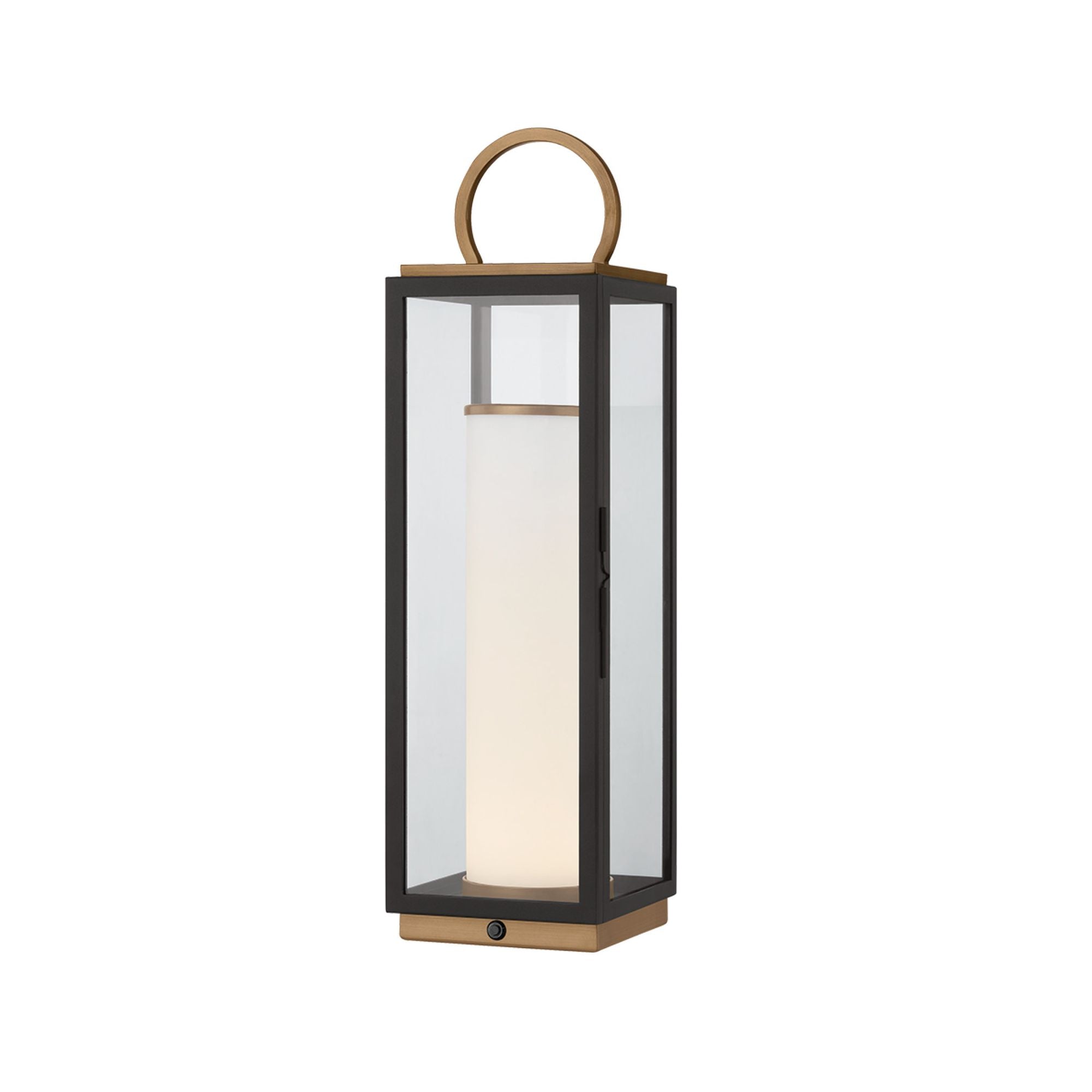 Gareth Table Lamp 1-Light Outdoor LED in  Patina Brass/Textured Black 6.25W x 22.5H