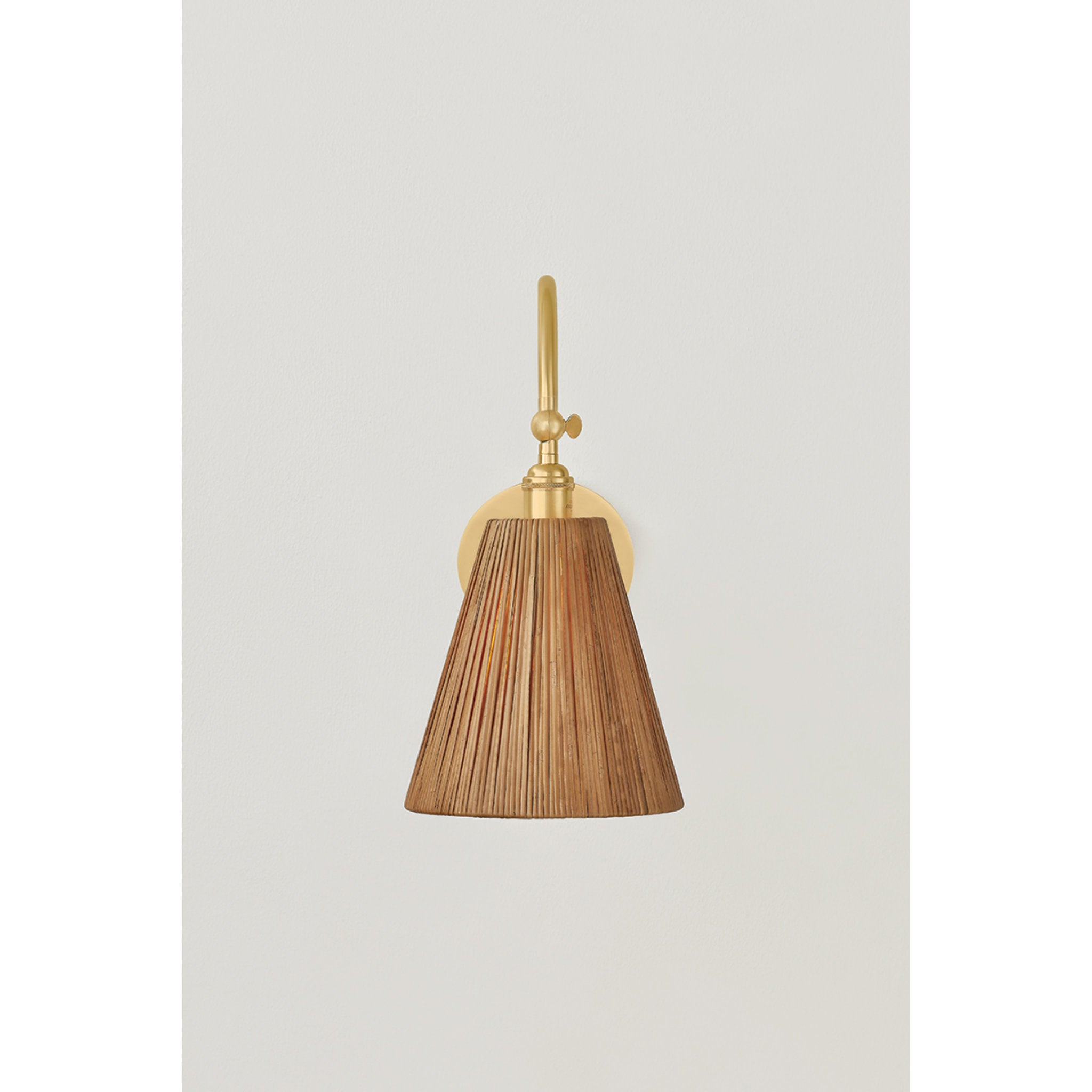 Ruthin 1-Light Wall Sconce in Aged Brass 7.75W x 15.75H