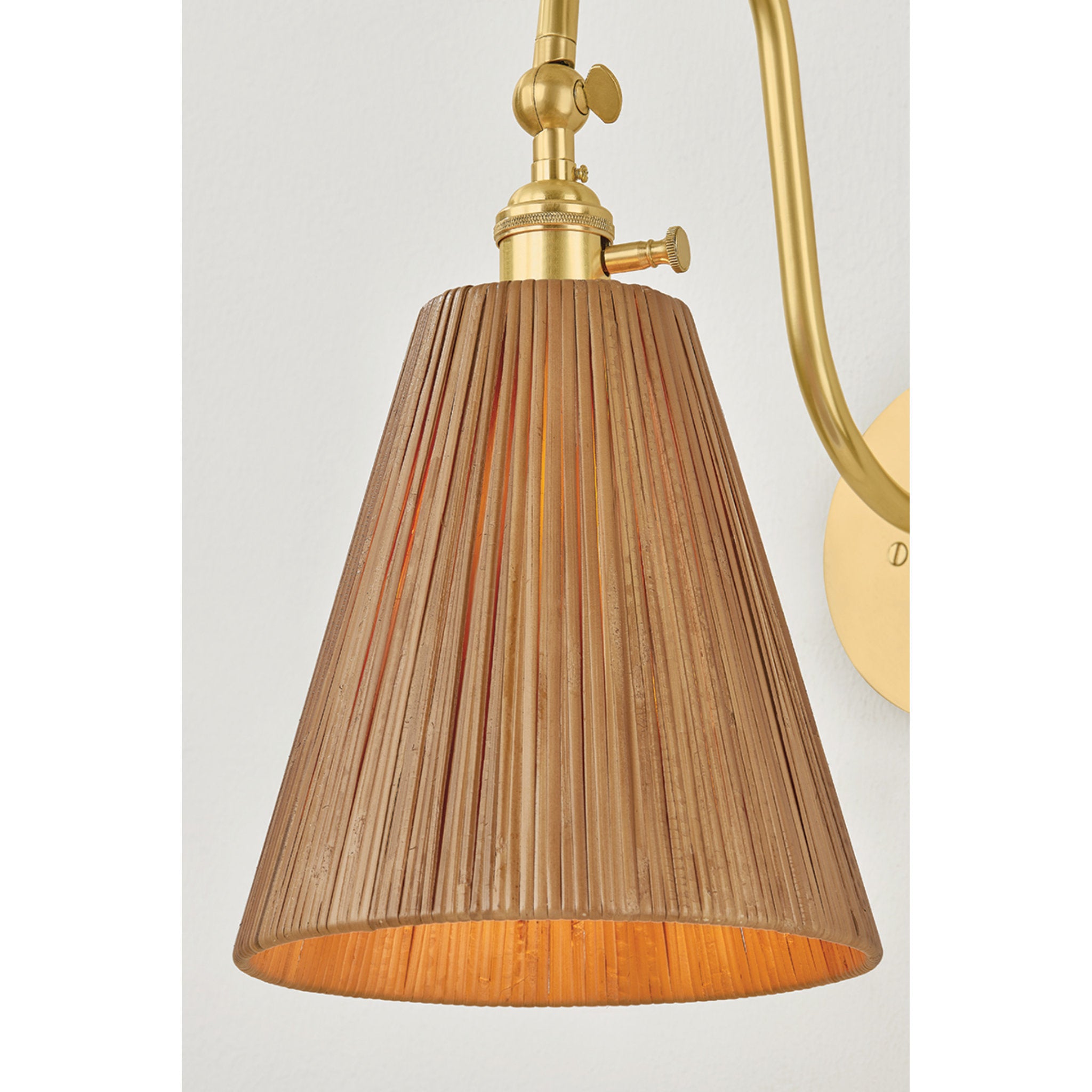 Ruthin 1-Light Wall Sconce in Aged Brass 7.75W x 15.75H