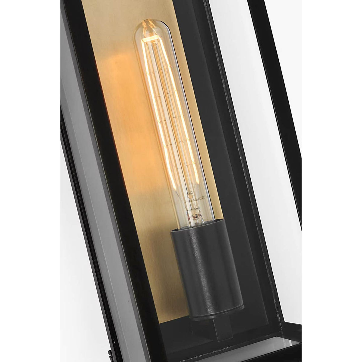 Ian K. Fowler Halle Medium Narrow Wall Lantern in Aged Iron with Clear Glass W6.25" x H19" x E5.5"