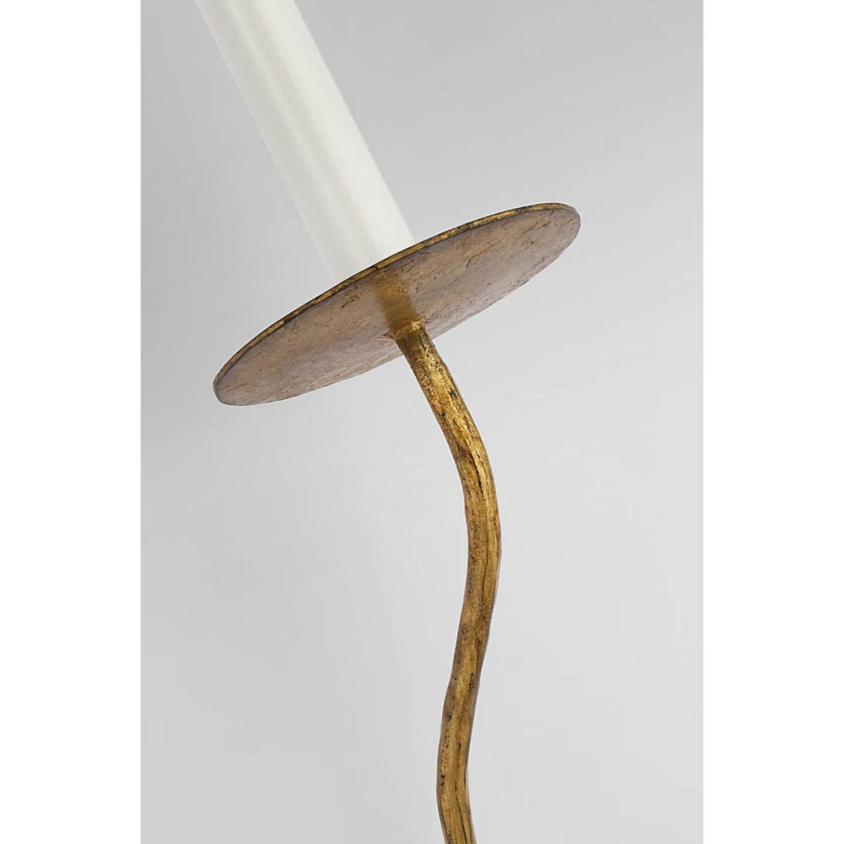 Ian K. Fowler Belfair Large Tail Sconce in Gilded Iron W4.5" x H28.75" x E6"