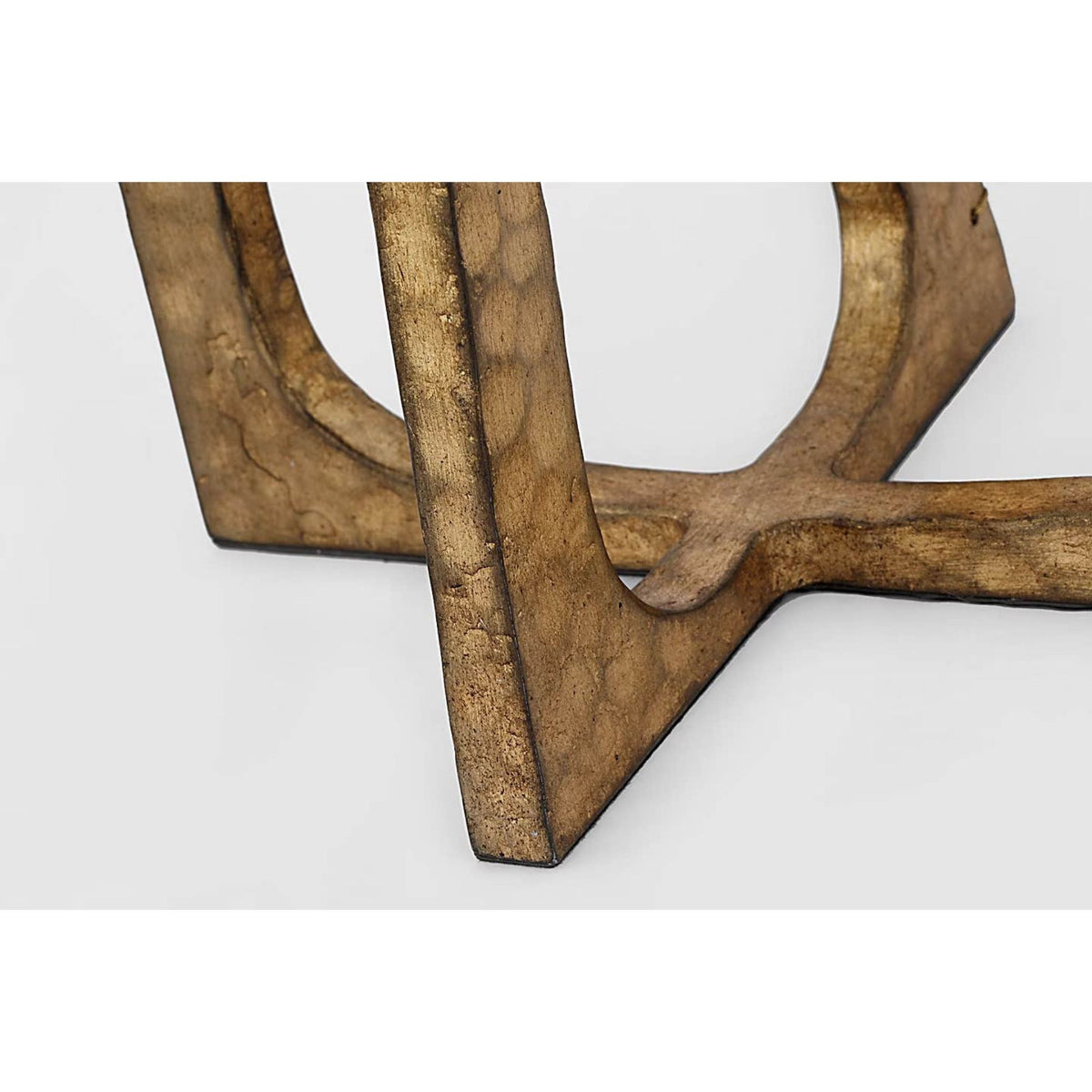 Ian K. Fowler Scala Hand-Forged Bedside Lamp in Gilded Iron with Linen Shade W16.5" x H17.75"
