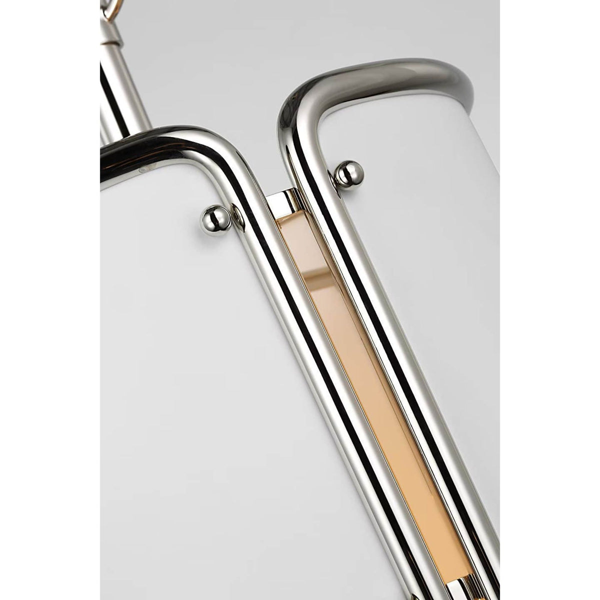 Carrier and Company Hastings Small Pendant in Polished Nickel with White Shade W11.5" x H18"