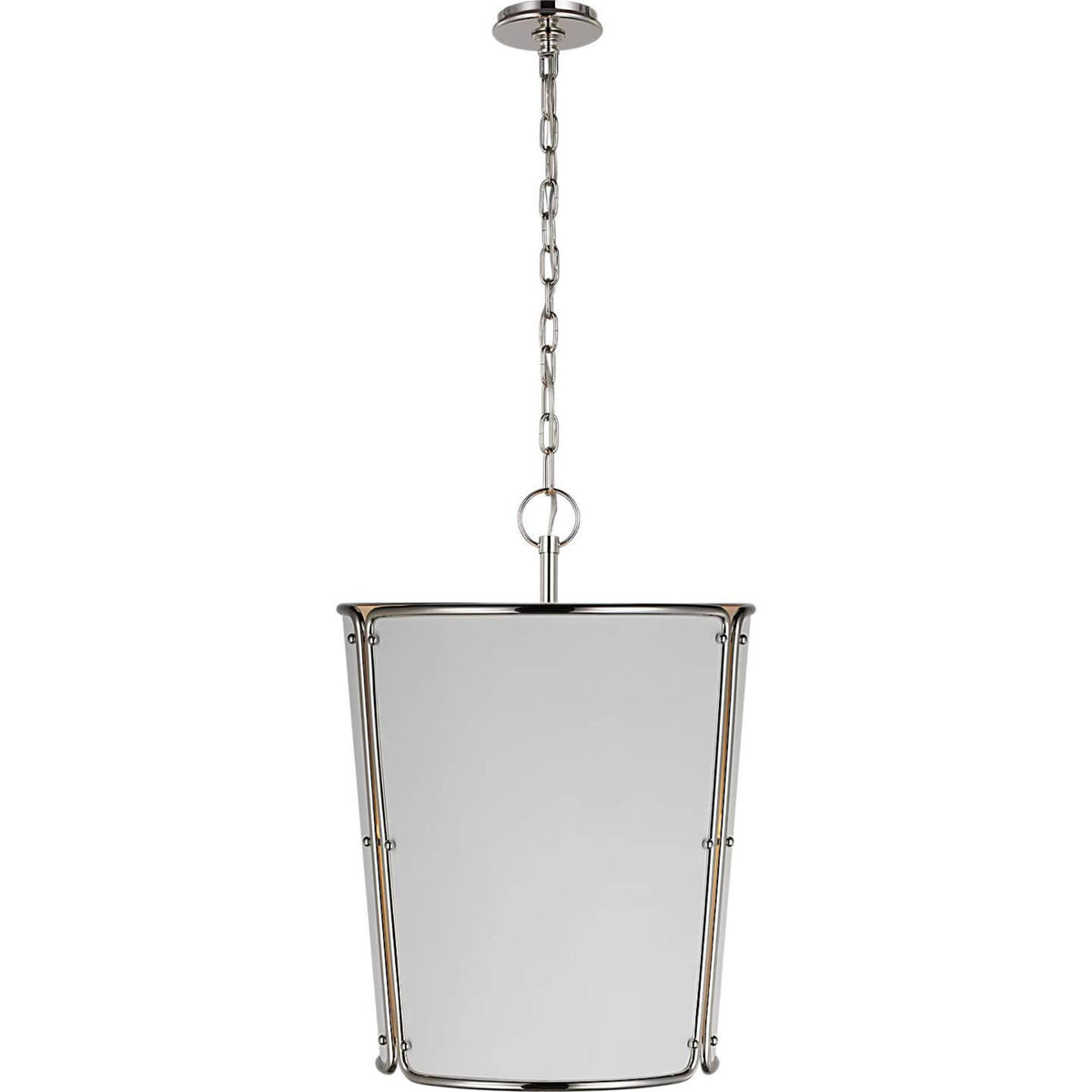 Carrier and Company Hastings Medium Pendant in Polished Nickel with White Shade W18" x H26.25"