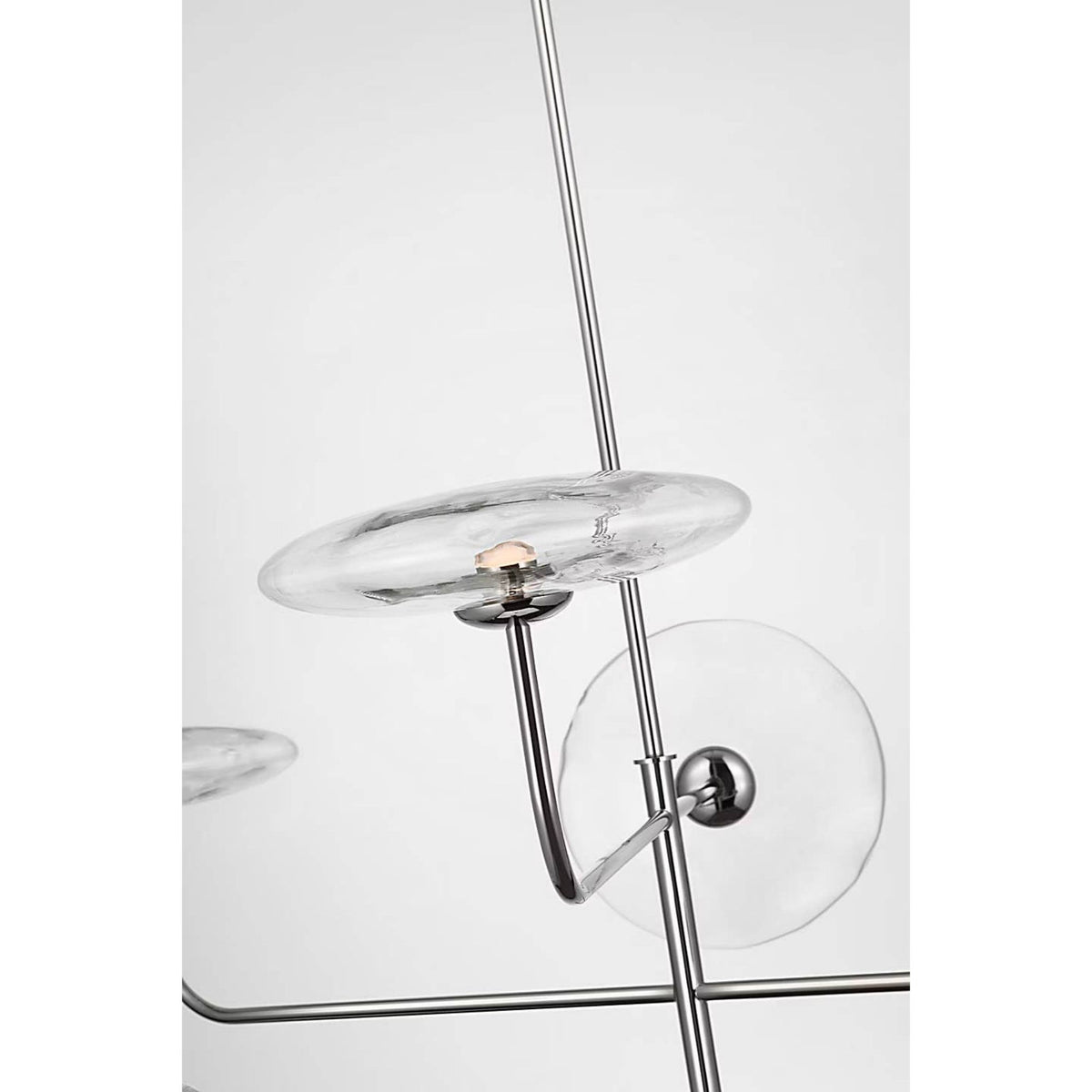Ian K. Fowler Calvino Large Arched Chandelier in Polished Nickel with Clear Glass W32.25"