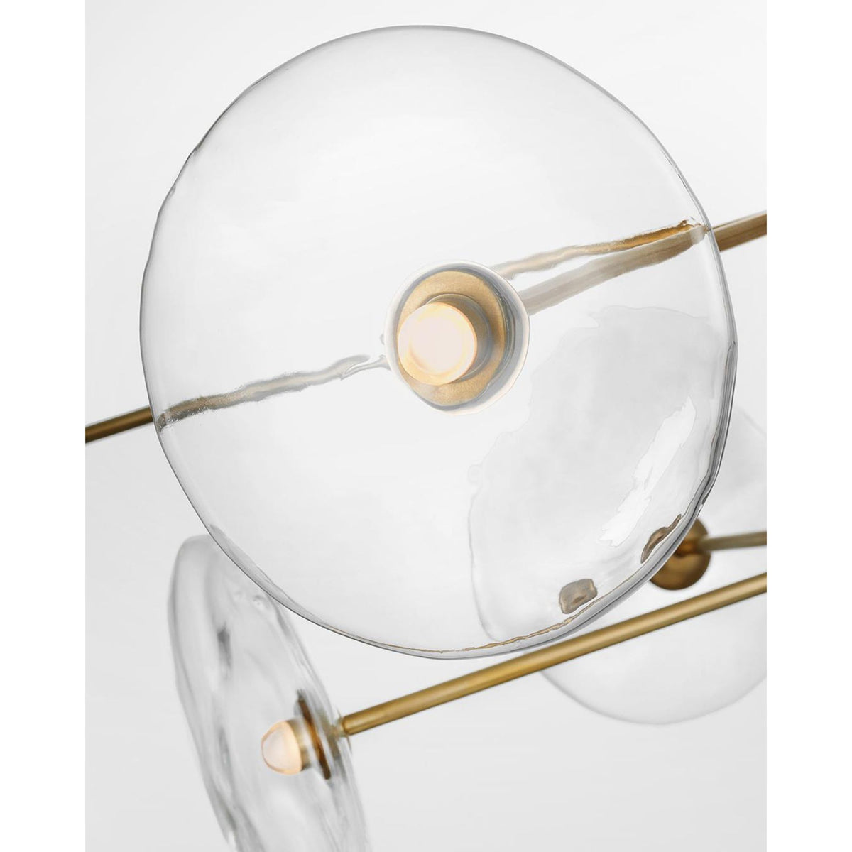 Ian K. Fowler Calvino X-Large Radial Chandelier in Hand-Rubbed Antique Brass with Clear Glass W42"
