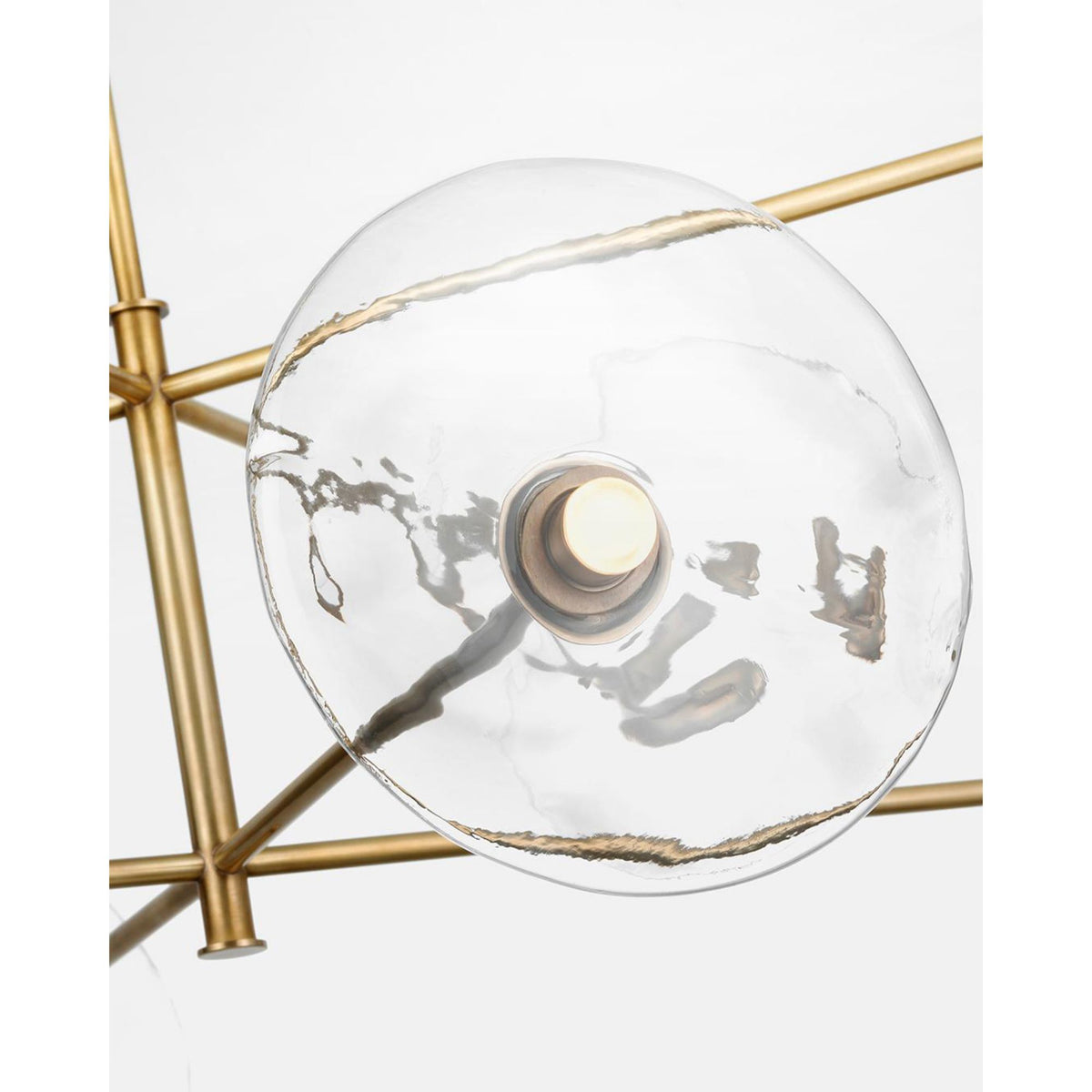 Ian K. Fowler Calvino X-Large Radial Chandelier in Hand-Rubbed Antique Brass with Clear Glass W42"