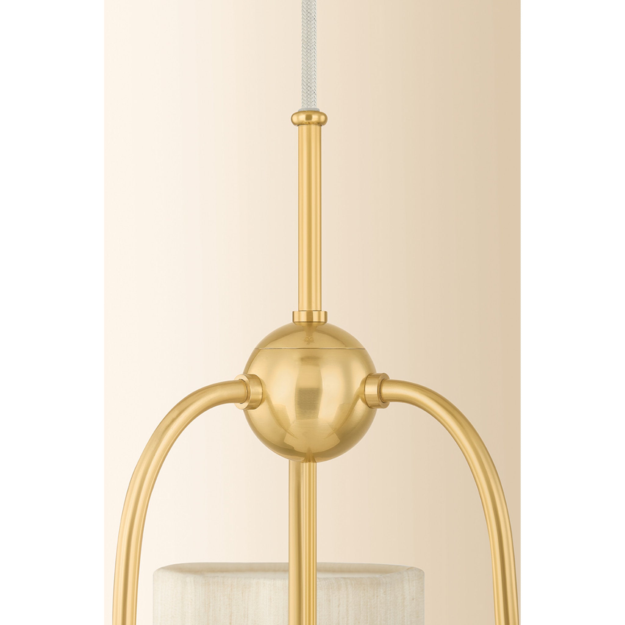 Samantha 3-Light Chandelier in Aged Brass 21W x 19H