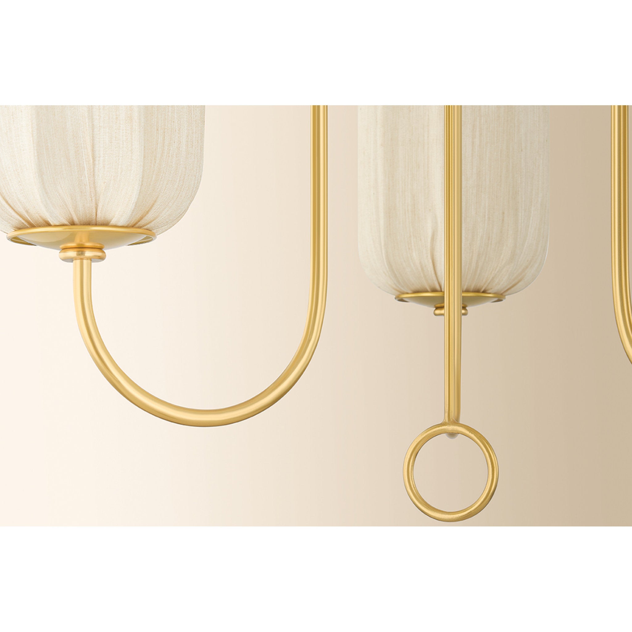 Samantha 3-Light Chandelier in Aged Brass 21W x 19H