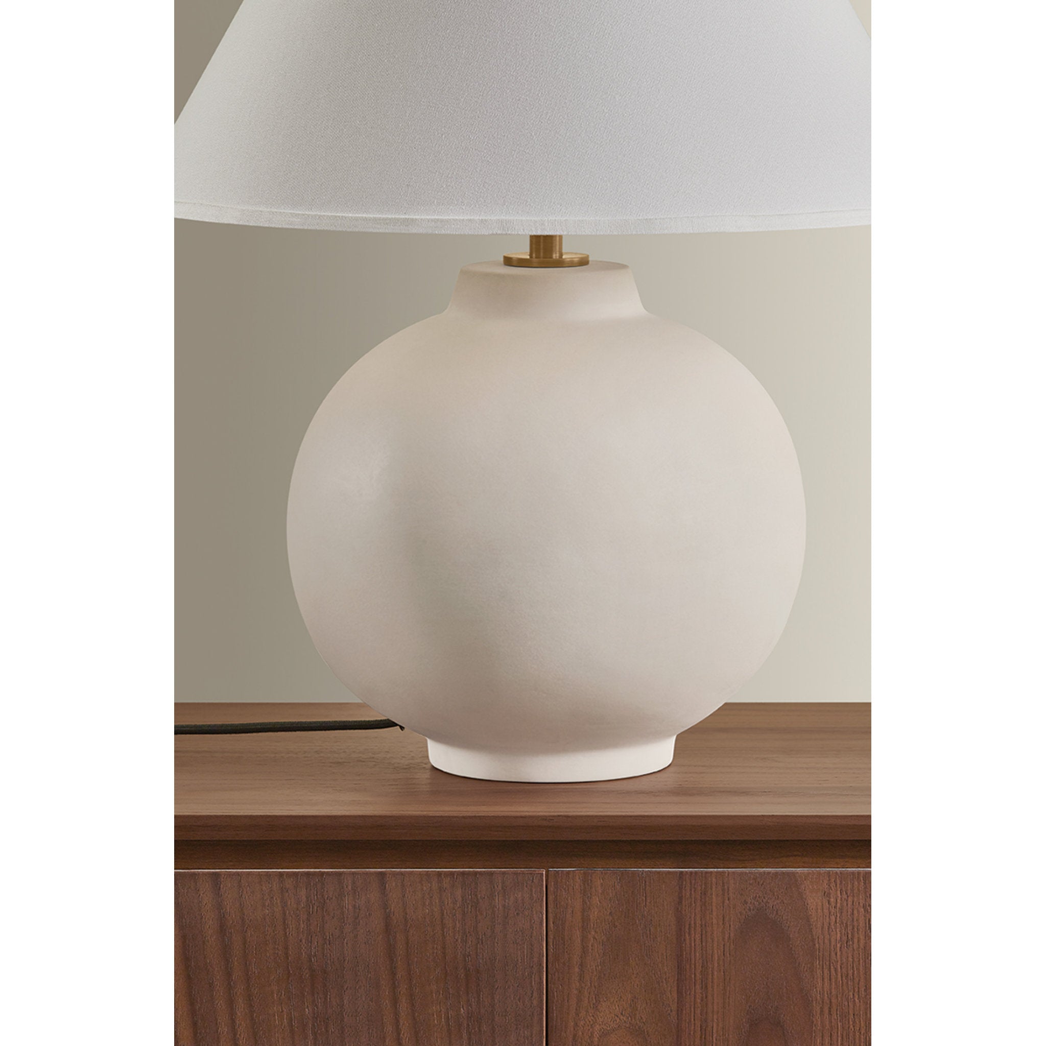 Schubert 1-Light Table Lamp in Patina Brass 18.5W x 23H