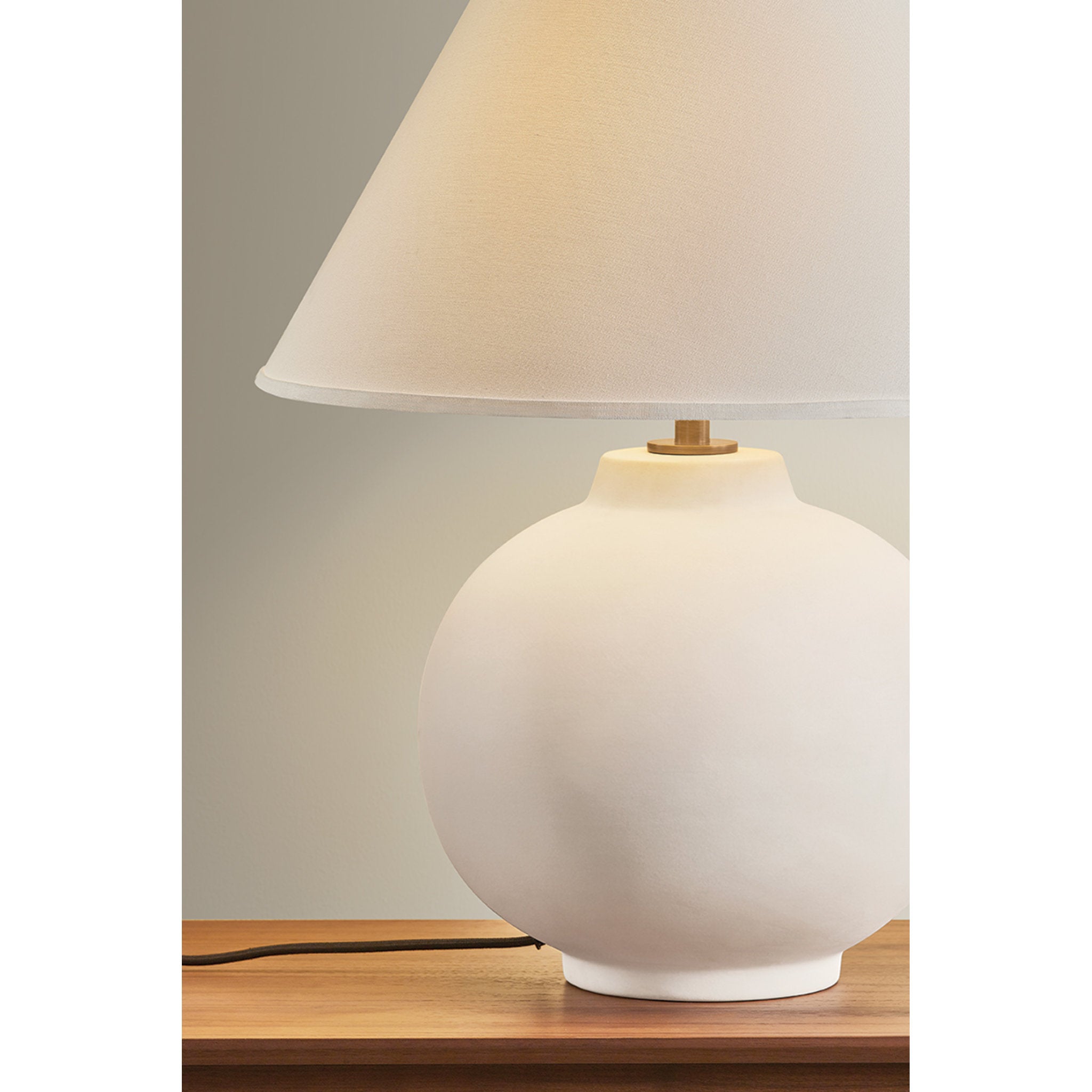 Schubert 1-Light Table Lamp in Patina Brass 18.5W x 23H