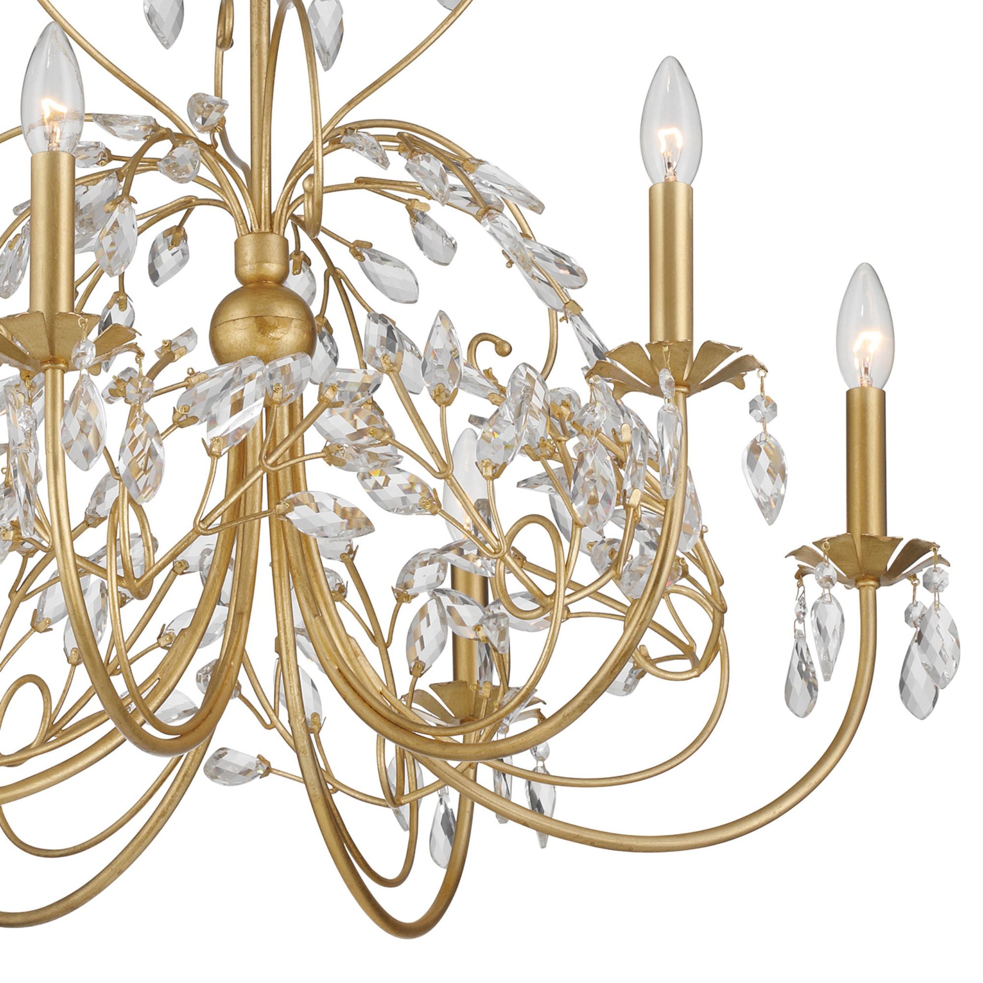 Sadie 29'' Antique Gold Chandelier Gold 29"W x 28.5"H x 29"D