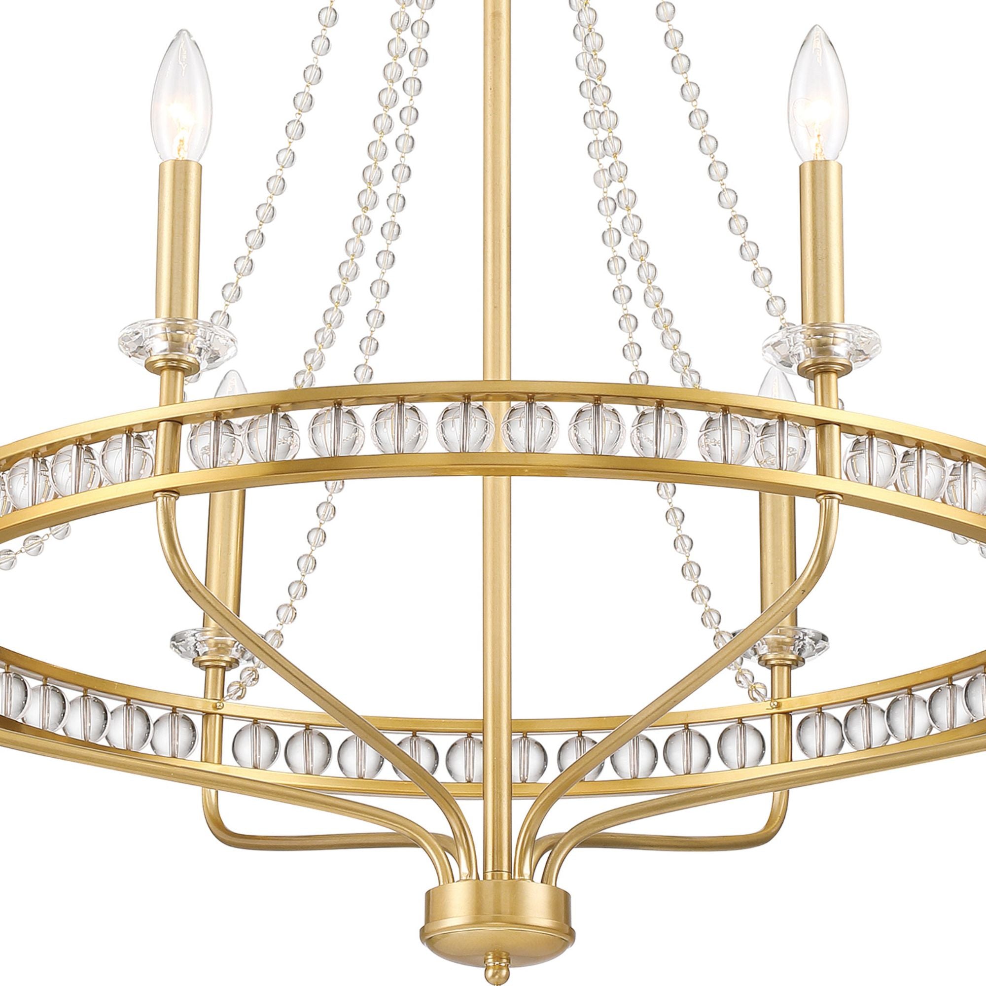 Seville 28'' Aged Brass Chandelier Gold 28"W x 36.5"H x 28"D