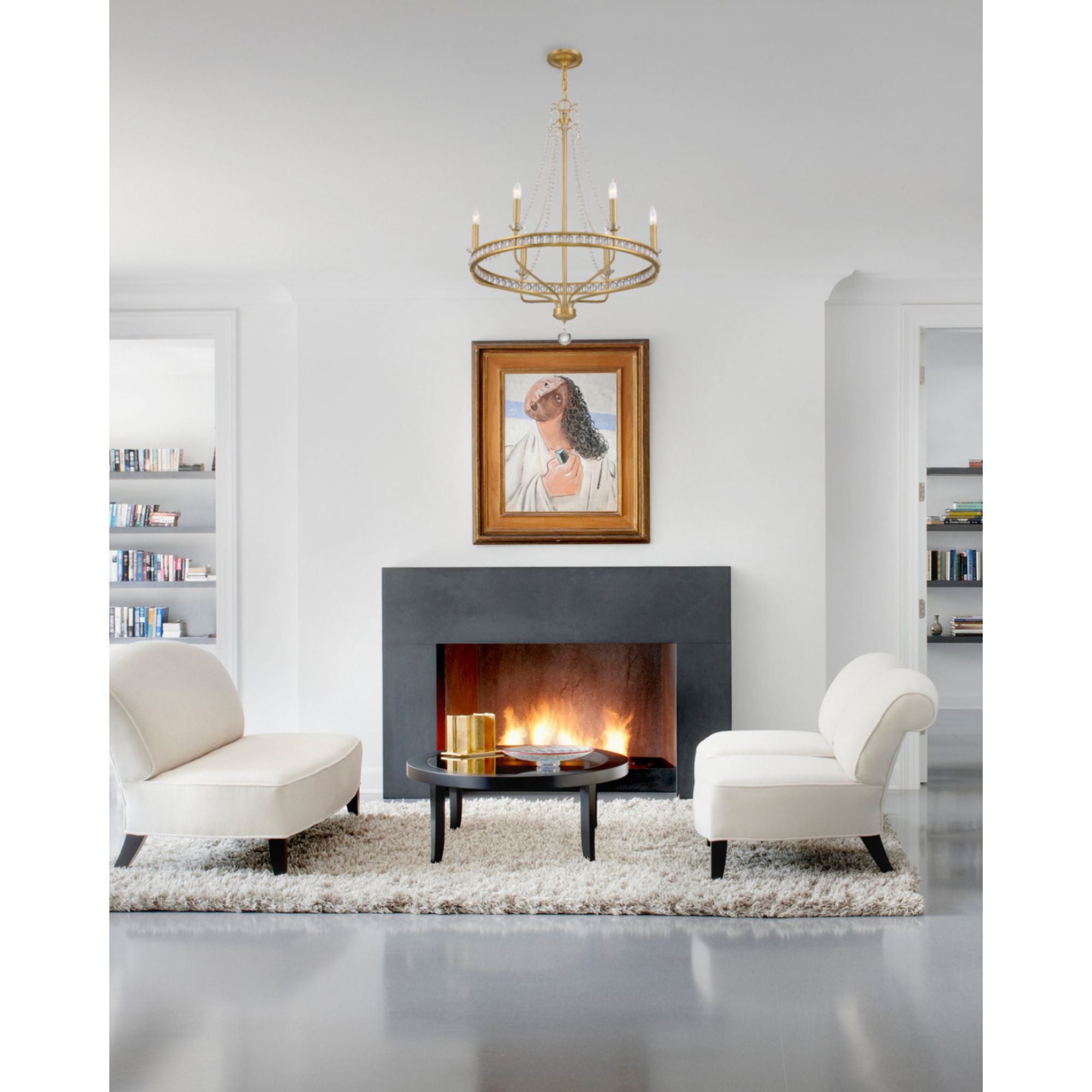 Seville 28'' Aged Brass Chandelier Gold 28"W x 36.5"H x 28"D