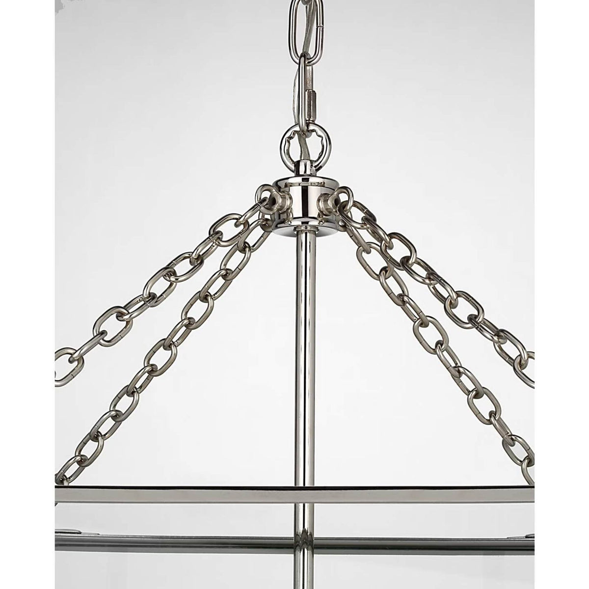 Suzanne Kasler Morris Grande Lantern in Polished Nickel with Clear Glass W30.5" x H39.25"