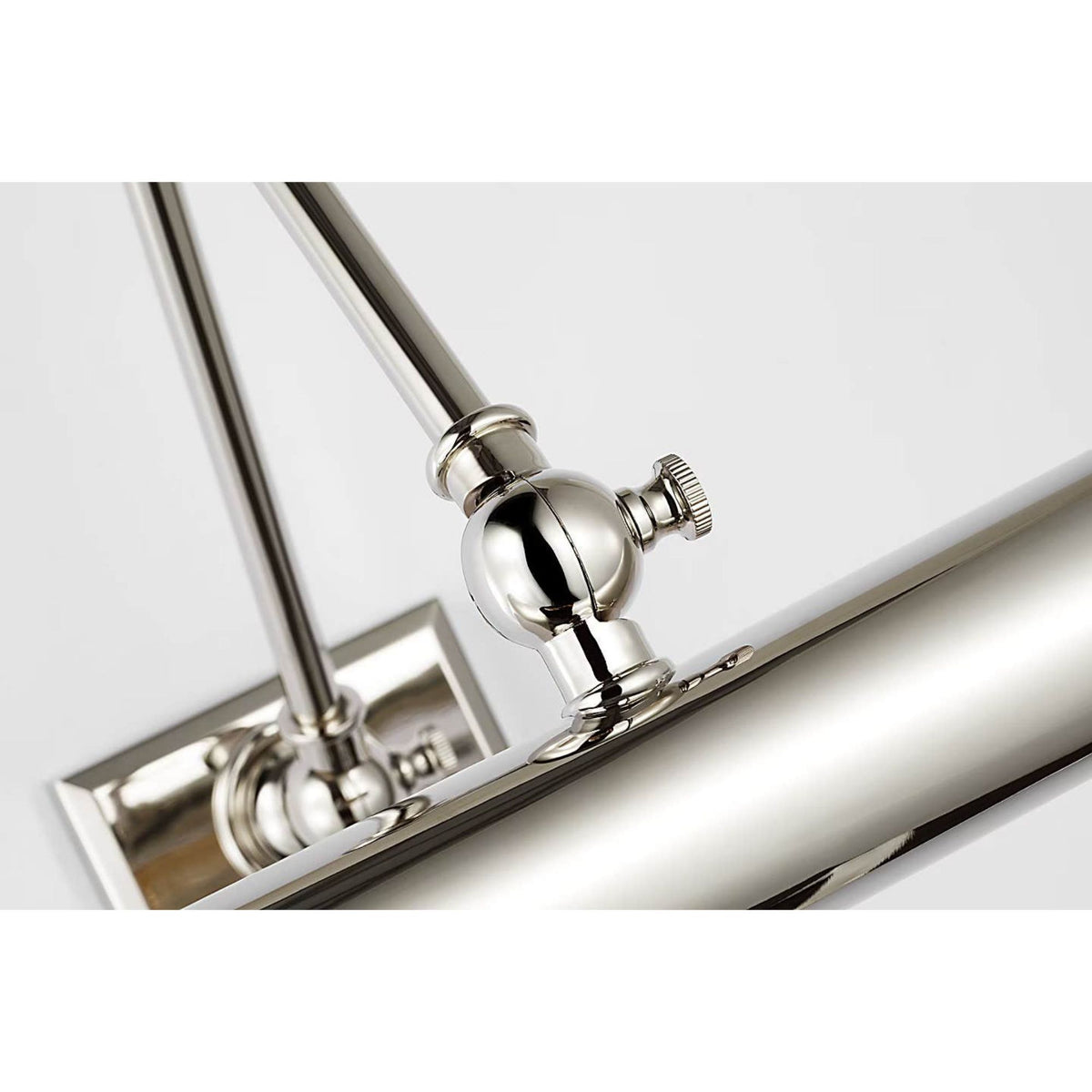 Chapman & Myers Cabinet Maker 12" Double Library Light in Polished Nickel W12" x H5.75" - 12.25" x E13.25" - 22.75"
