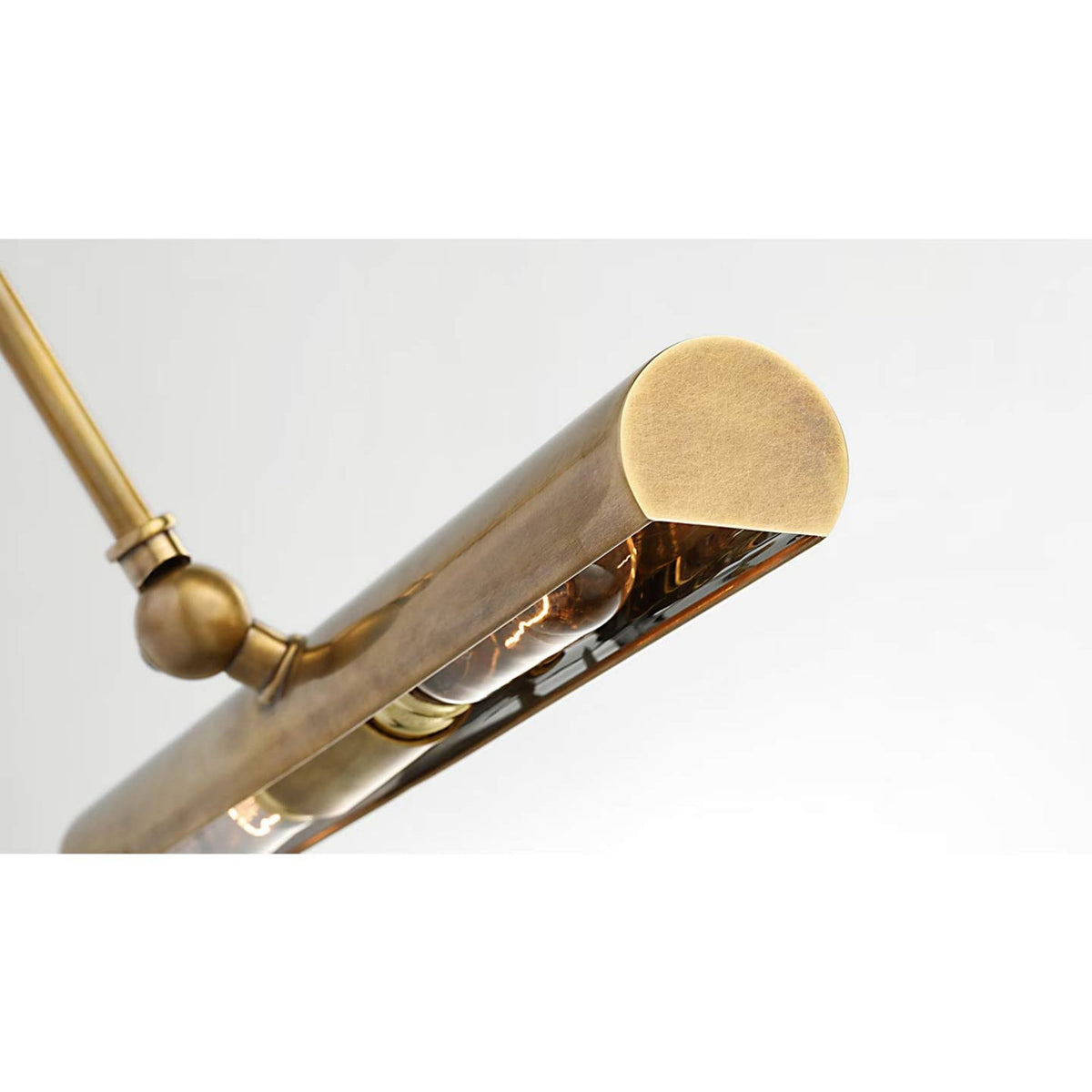 Chapman & Myers Cabinet Maker 18" Double Library Light in Hand-Rubbed Antique Brass W18" x H5.75" - 12.25" x E13.25" - 22.75"