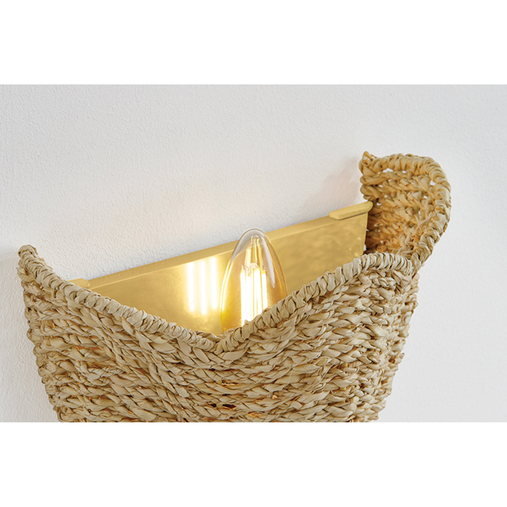 Solie 1-Light Wall Sconce in Aged Brass 10W x 9.5H