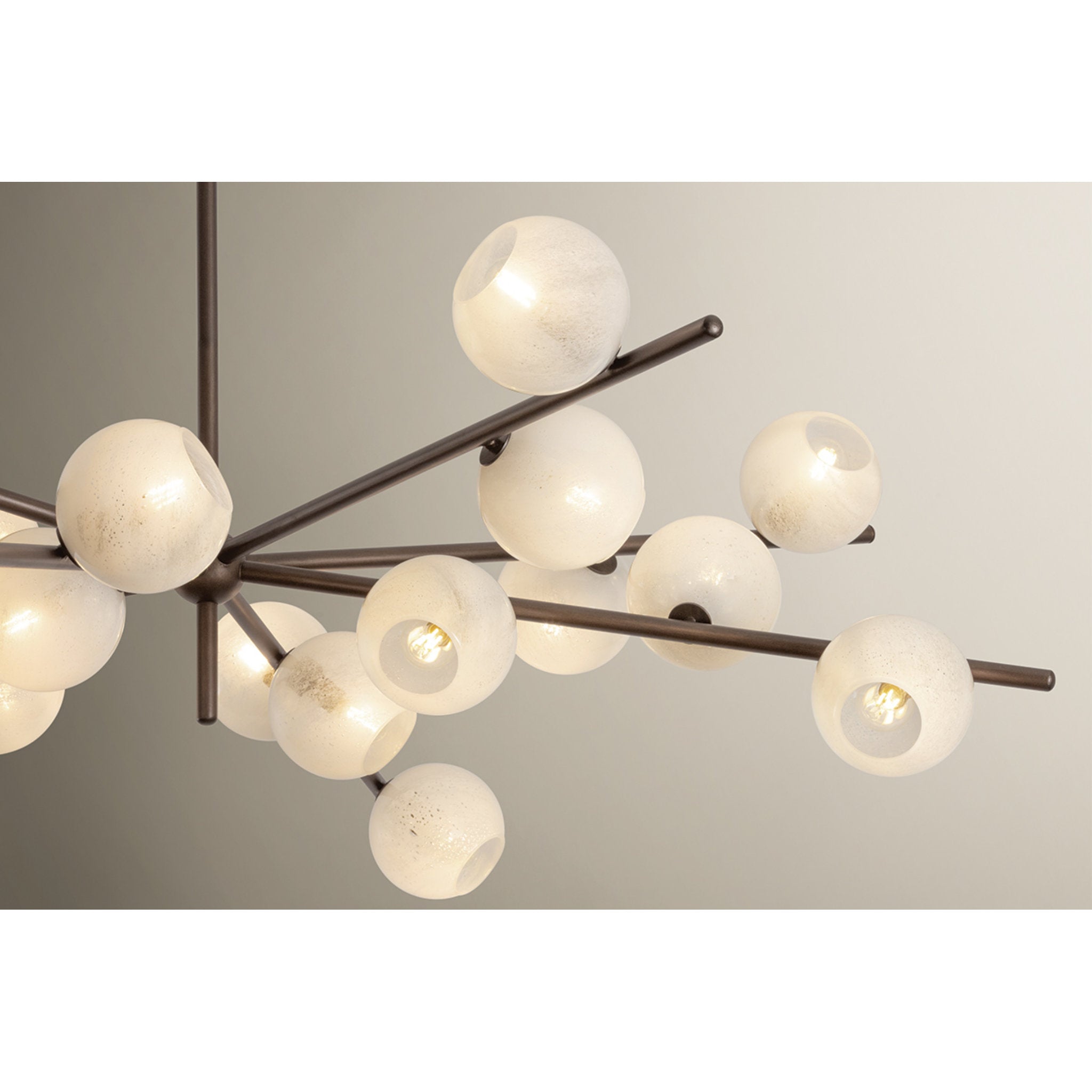 Sonny 20-Light Chandelier in Bronze Leaf 59.75W x 21.5H