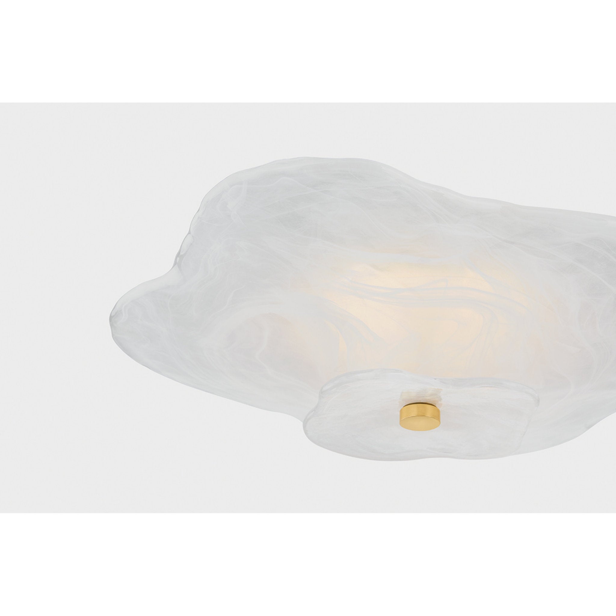 Starlie 1-Light Flush Mount in Aged Brass 16W x 4.25H