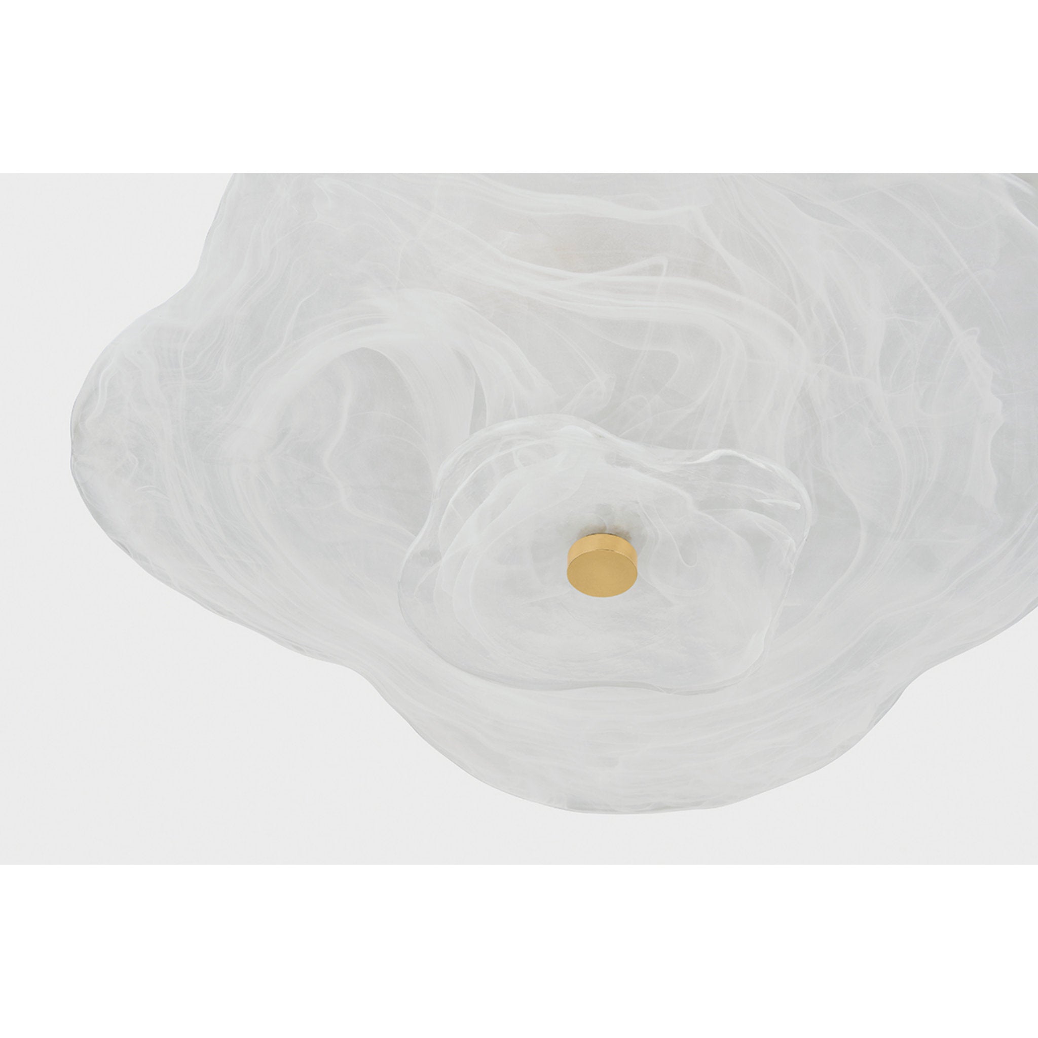 Starlie 1-Light Flush Mount in Aged Brass 16W x 4.25H