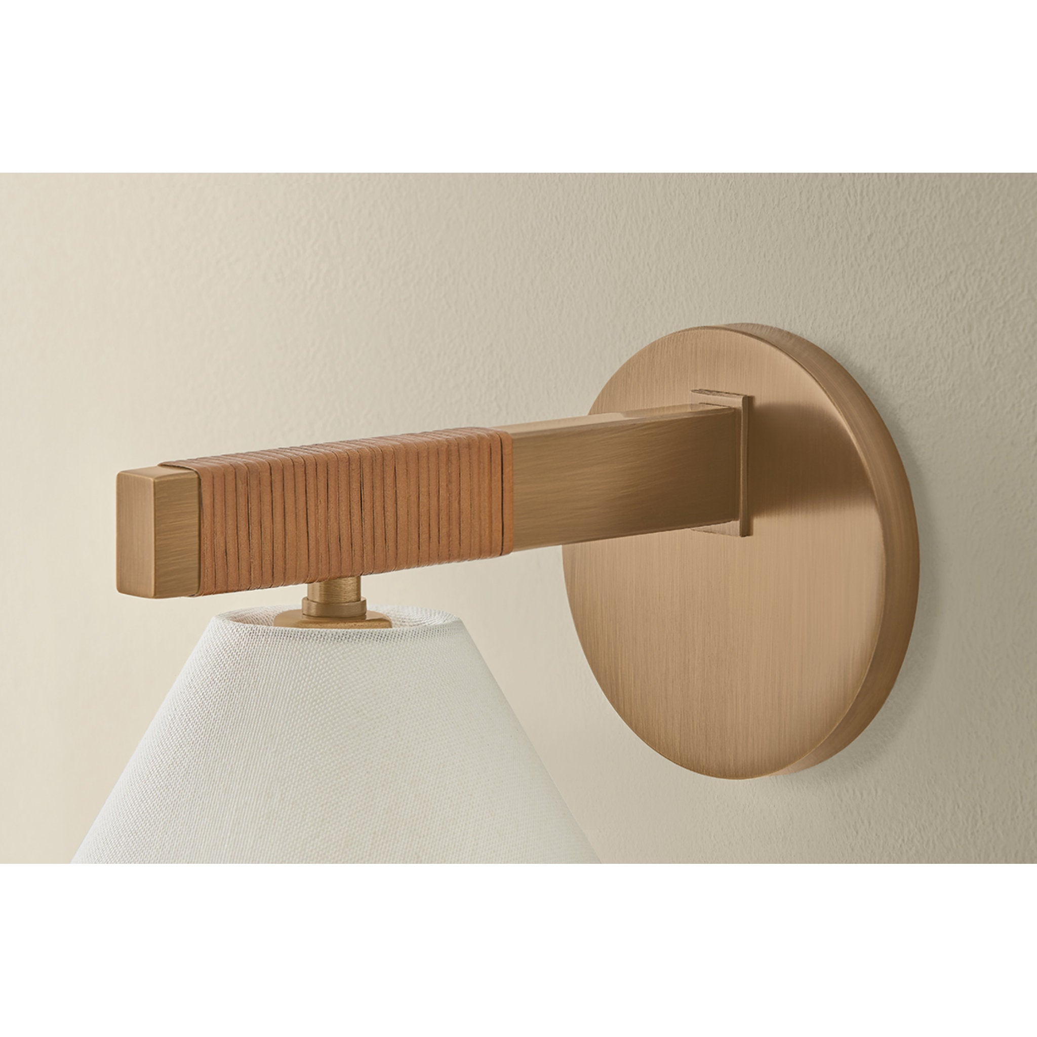 Stoney 1-Light Wall Sconce in Patina Brass 10.25W x 9.25H