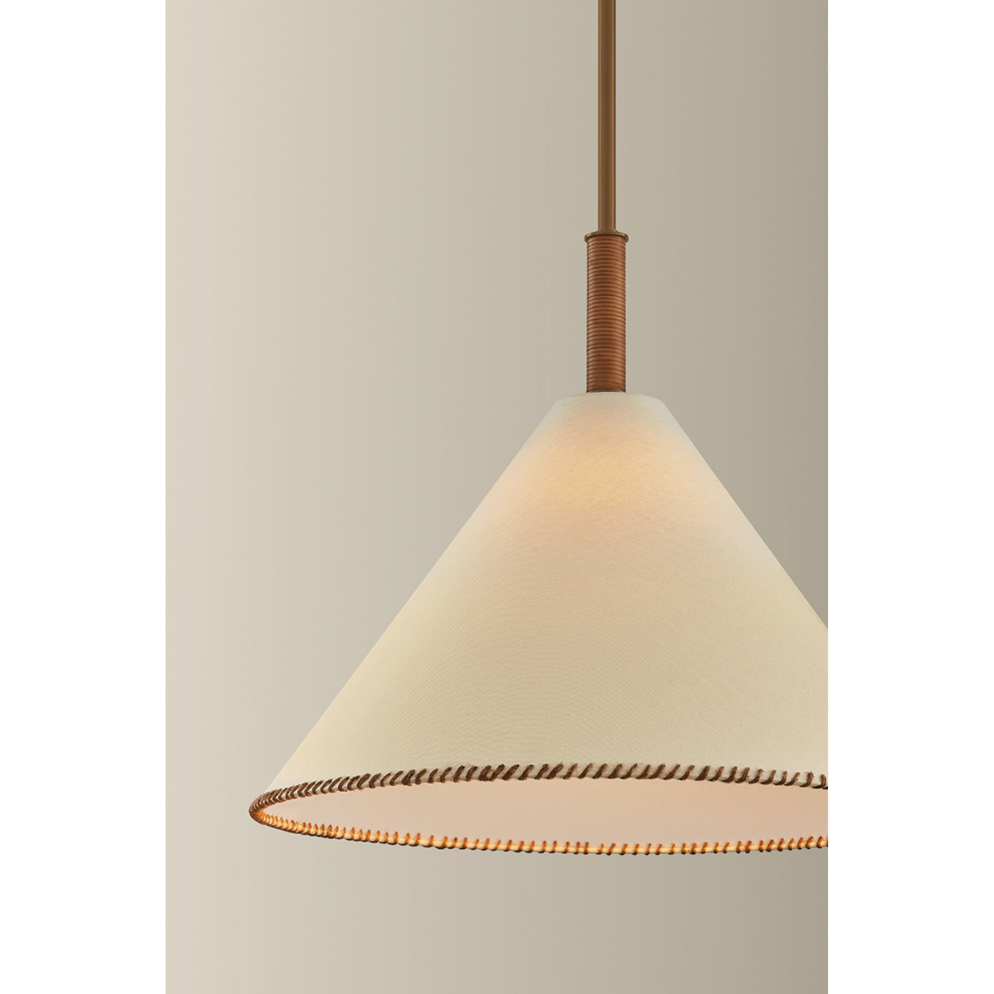 Stoney 1-Light Pendant in Patina Brass 24W x 21H