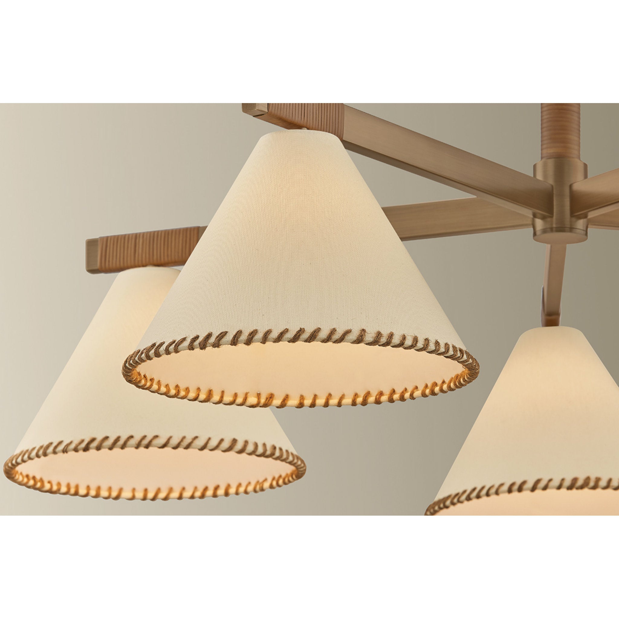 Stoney 5-Light Chandelier in Patina Brass 40.25W x 15.75H