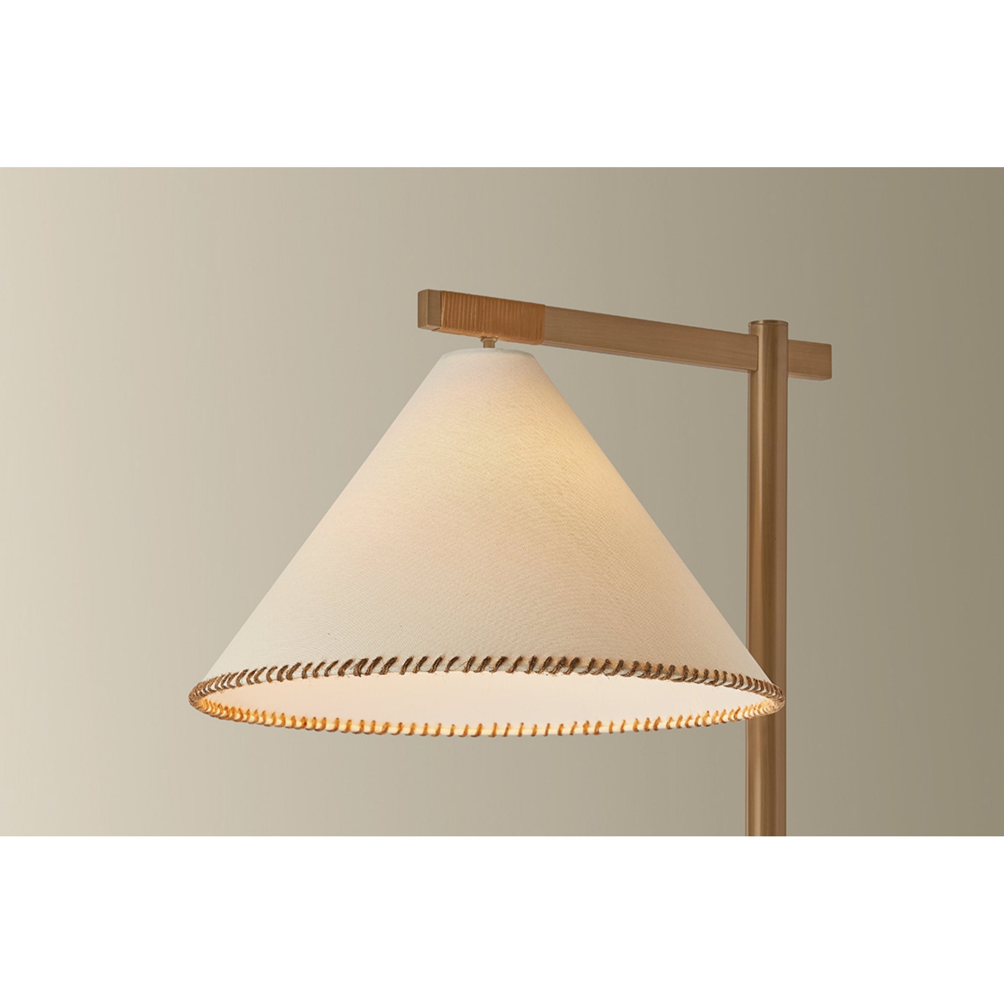 Stoney 1-Light Floor Lamp in Patina Brass 22W x 59.75H