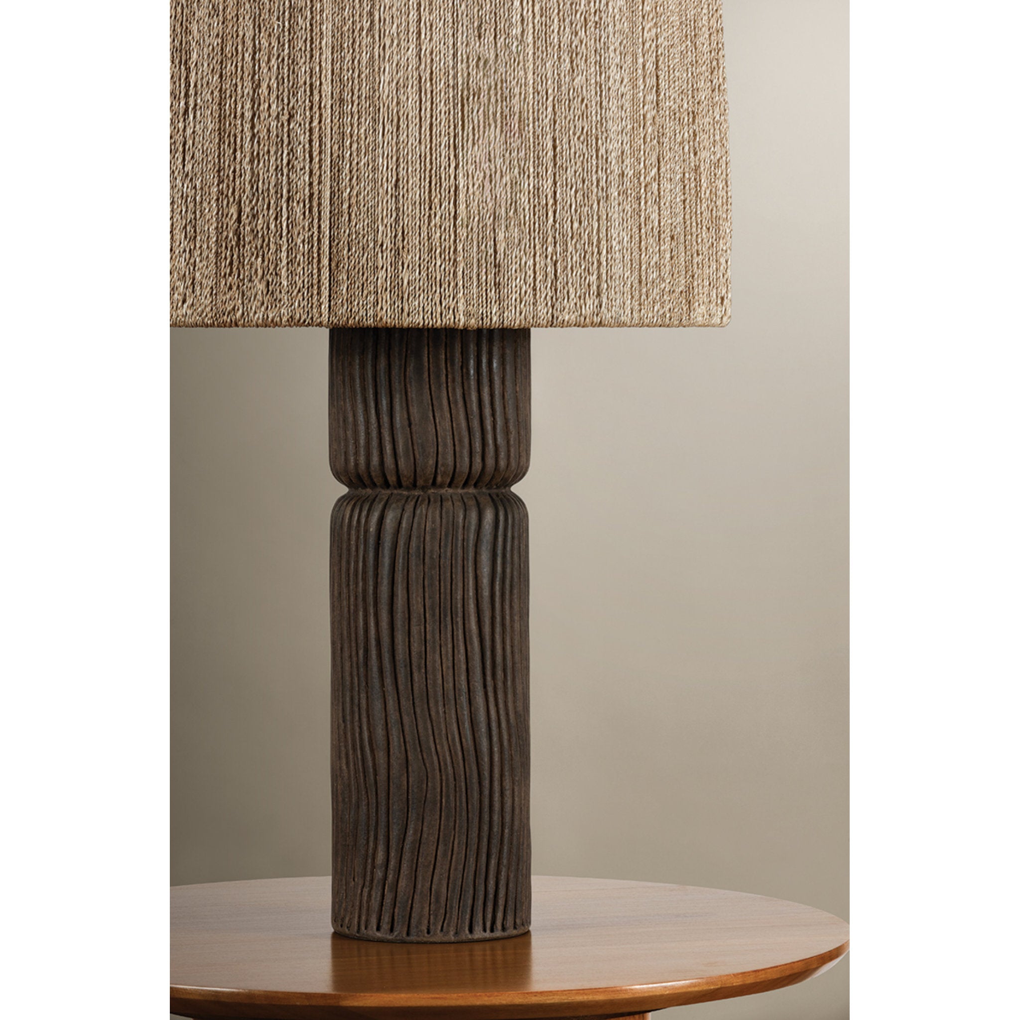 Folk 1-Light Table Lamp in Patina Brass by Lauren Liess 17W x 27.25H
