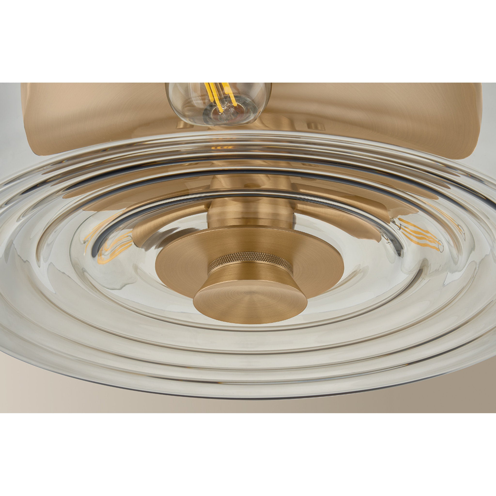Theodore 3-Light Flush Mount in Patina Brass 16W x 4.5H