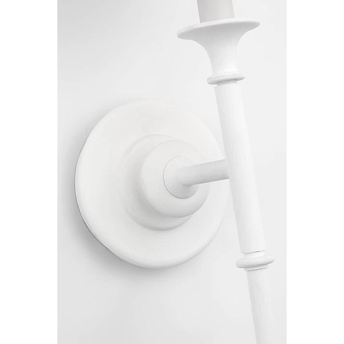 Thomas O'Brien Piaf Large Tail Sconce in Plaster White with Linen Shade W6.5" x H24.75" x E8.25"