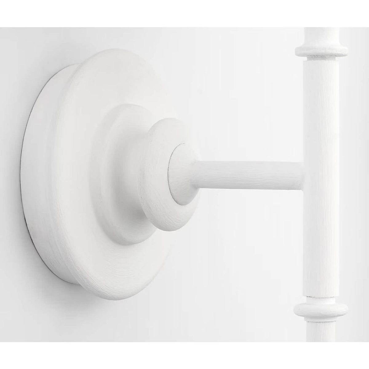 Thomas O'Brien Piaf Large Tail Sconce in Plaster White with Linen Shade W6.5" x H24.75" x E8.25"